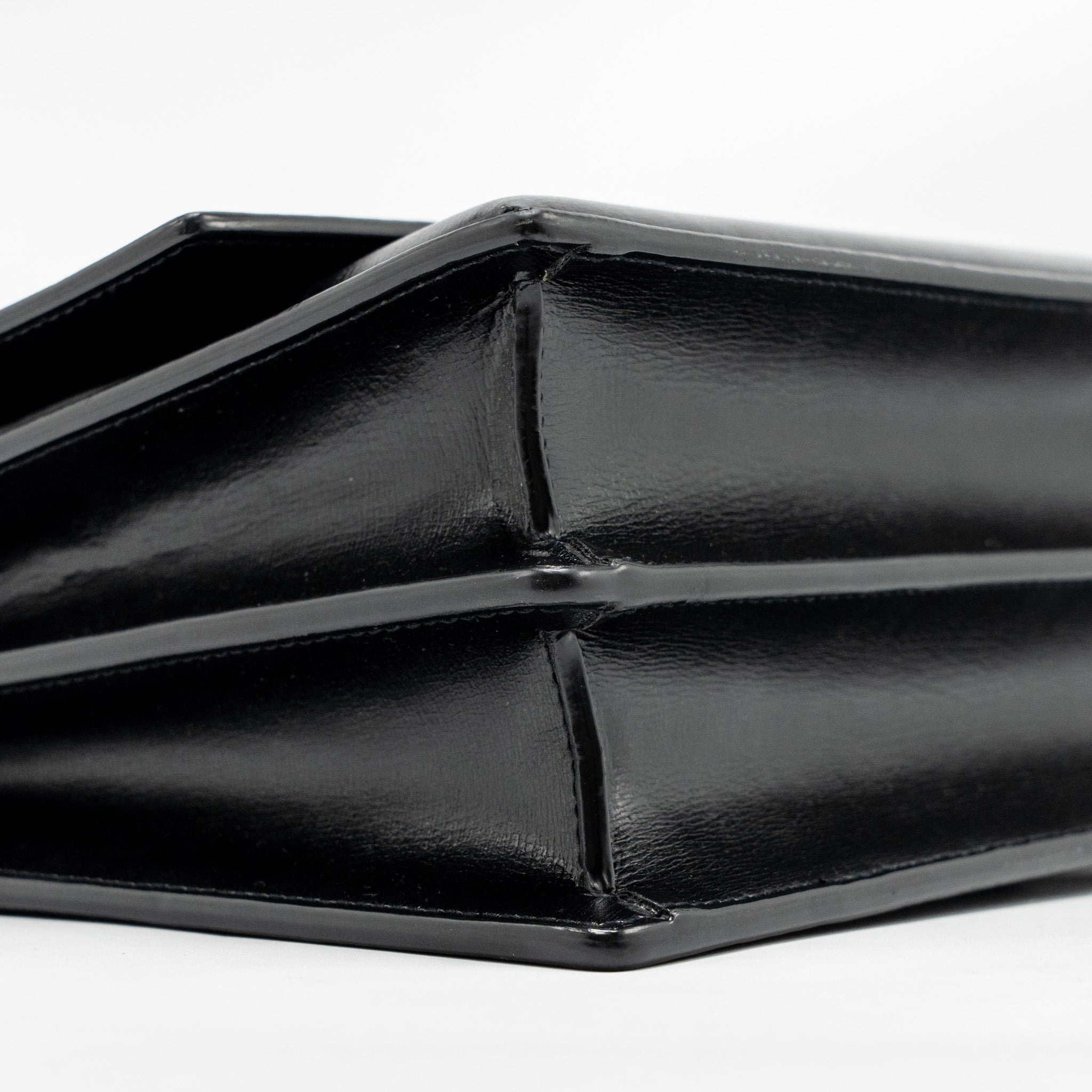 SAINT LAURENT/YSL MEDIUM SUNSET BAG SMOOTH LEATHER BLACK GHW