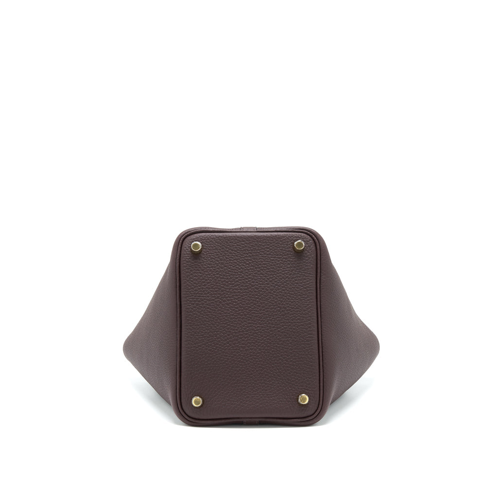 HERMES PICOTIN 18 LOCK BAG ROUGE SELLIER GHW