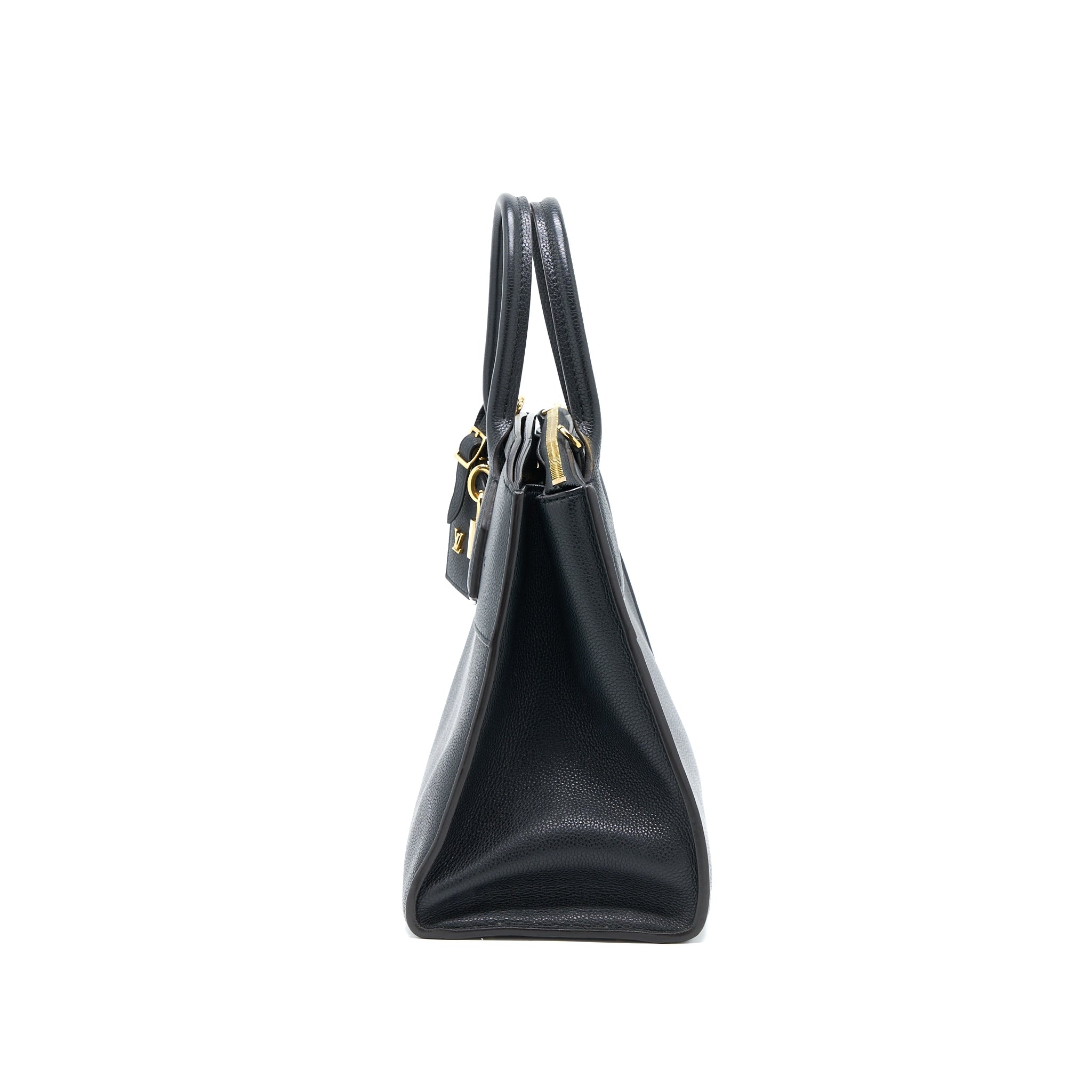 LOUIS VUITTON CITY STEAMER MM GRAINED CALFSKIN BLACK GHW