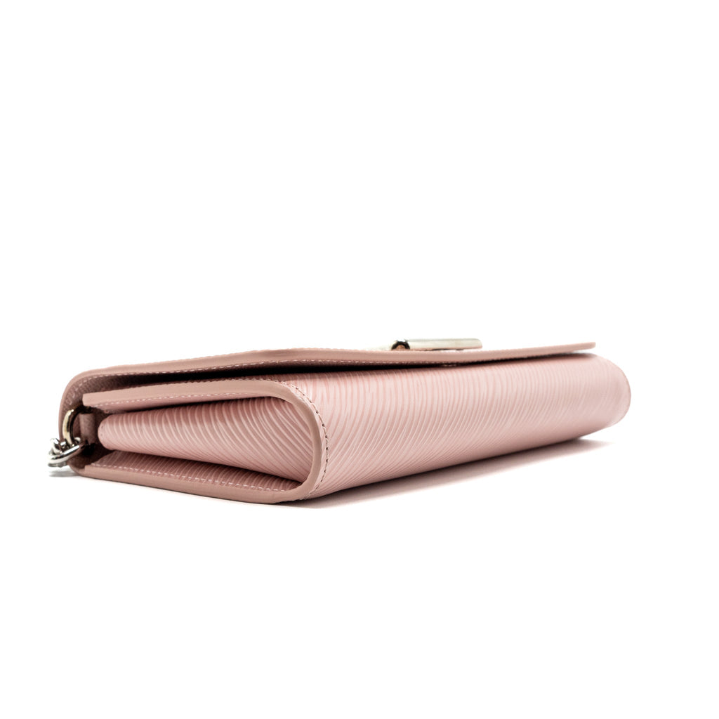 LOUIS VUITTON TWIST CHAIN POUCH EPI ROSE BALLERINE SHW