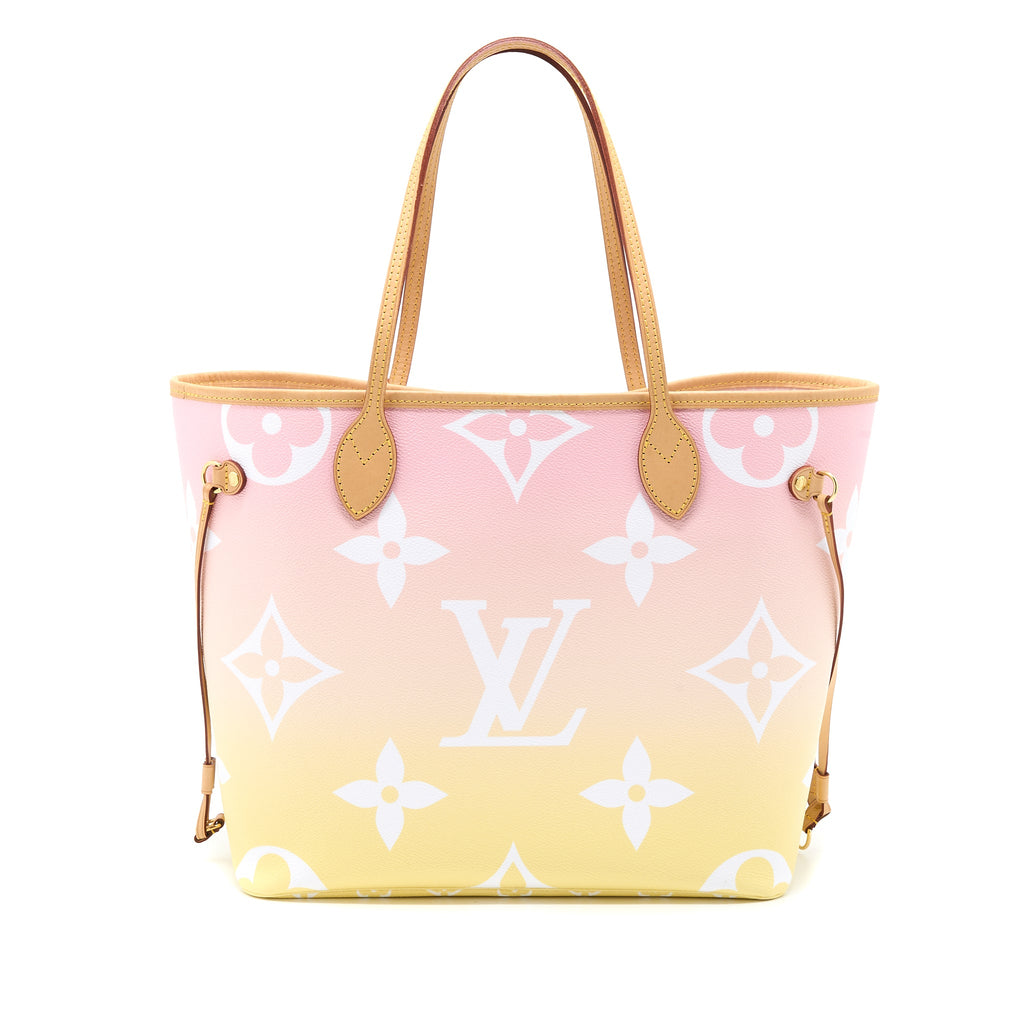LOUIS VUITTON NEVERFULL MM BY THE POOL OMBRÉ ROSE GHW