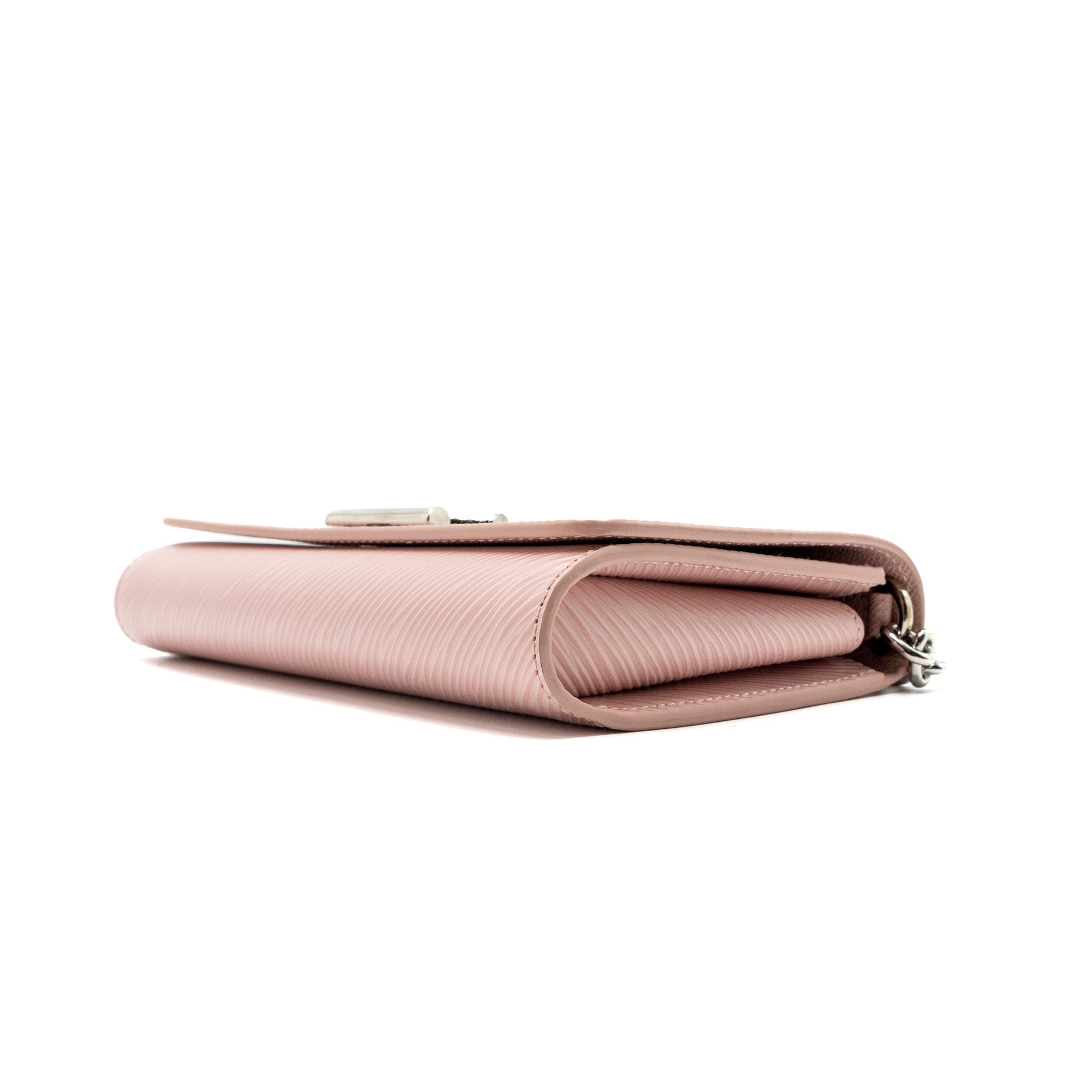 LOUIS VUITTON TWIST CHAIN POUCH EPI ROSE BALLERINE SHW