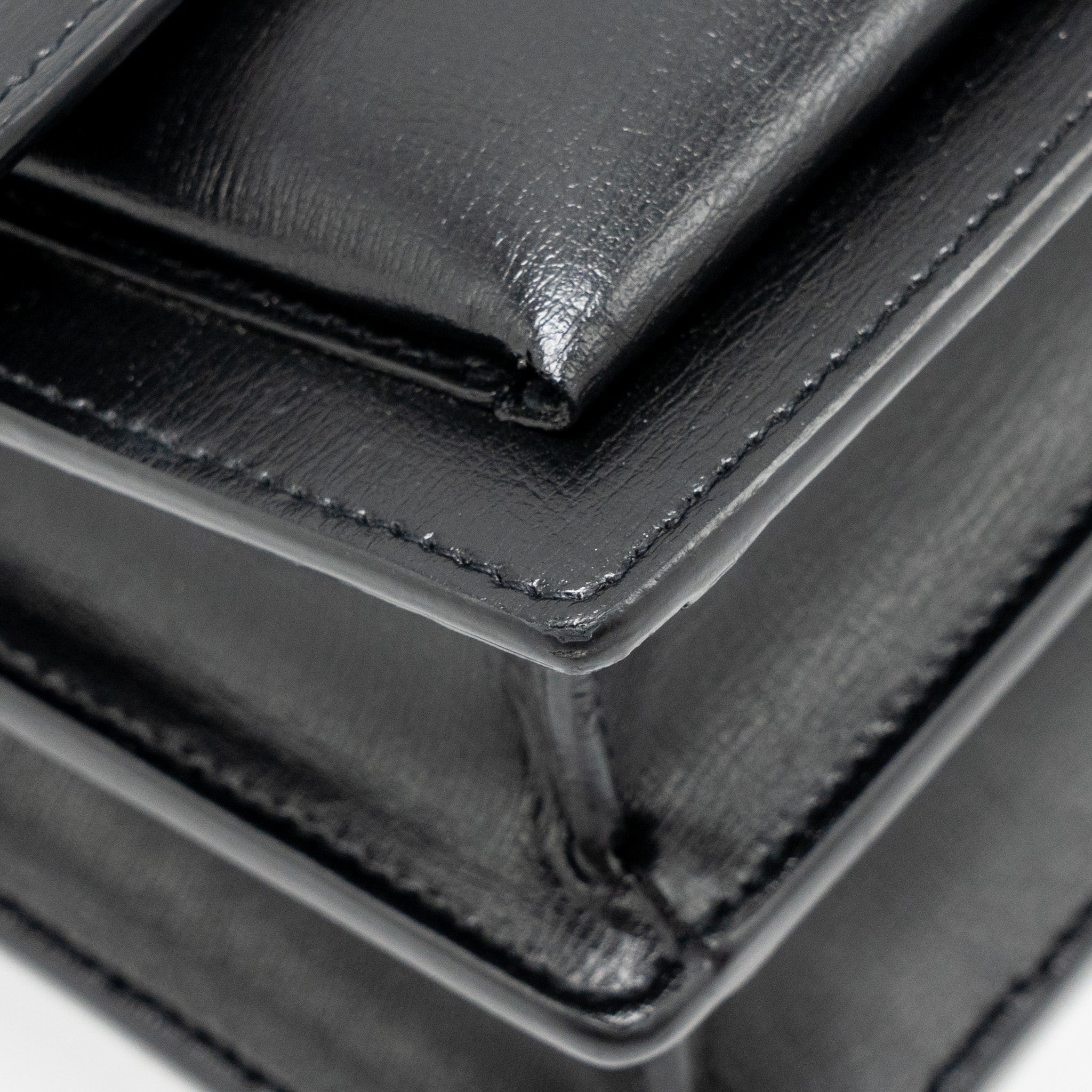 SAINT LAURENT/YSL MEDIUM SUNSET BAG SMOOTH LEATHER BLACK GHW