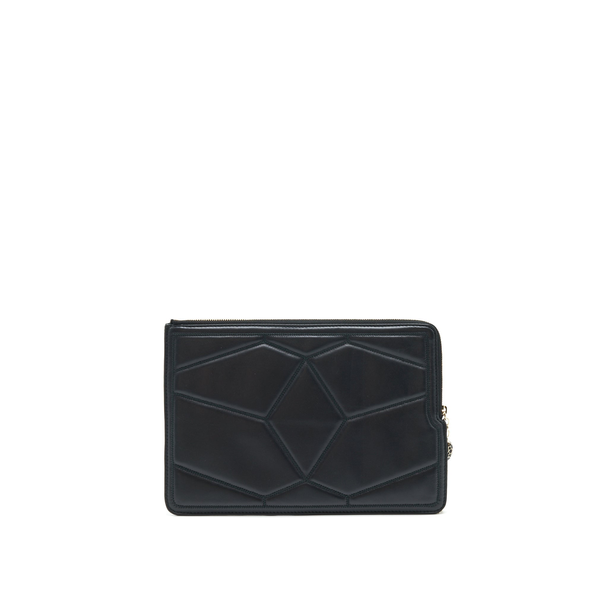 BVLGARI SERPENTI CLUTCH BLACK WITH LGHW