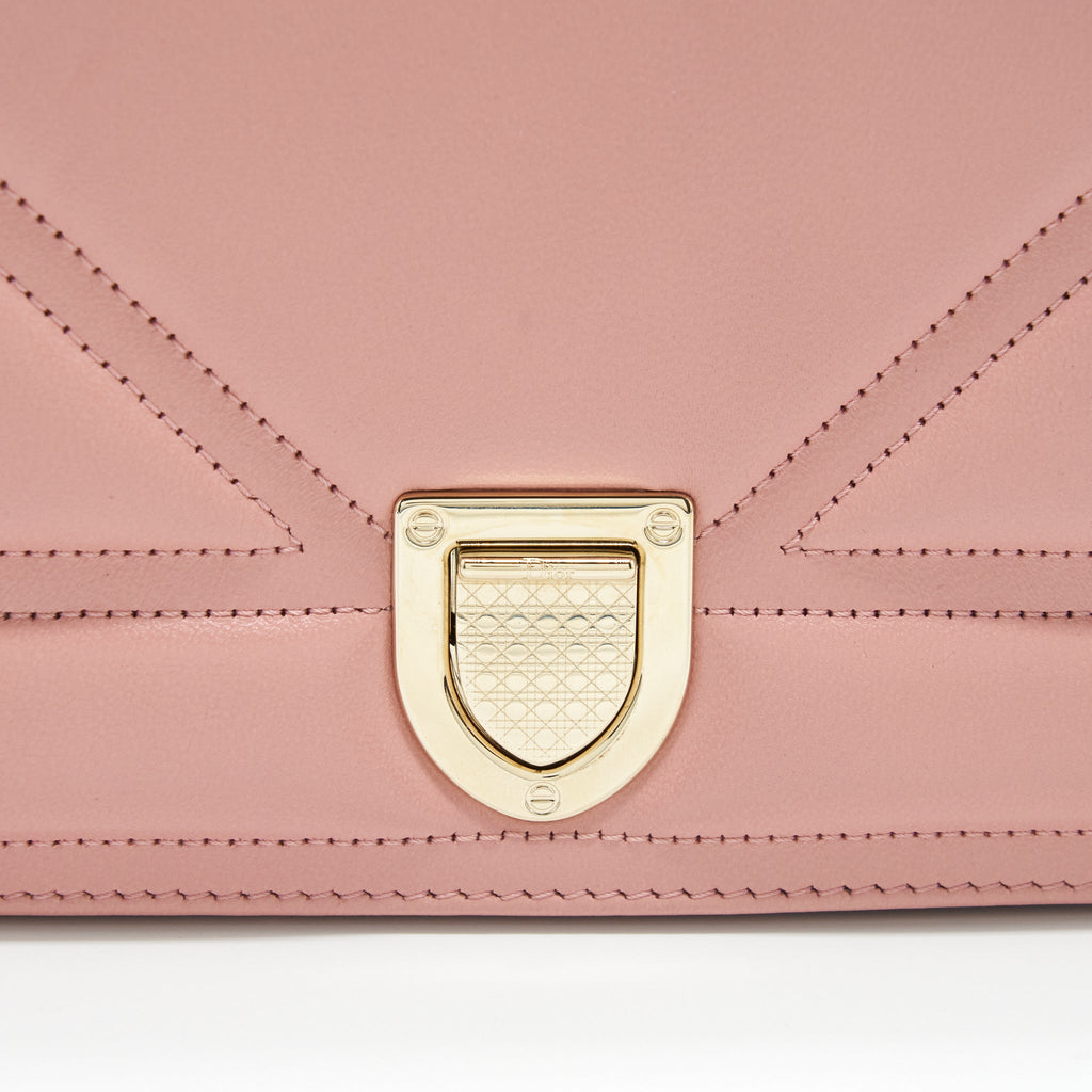 DIOR SMALL DIORAMA BAG LAMBSKIN PINK LGHW