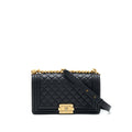 CHANEL MEDIUM BOY BLACK LAMBSKIN GHW