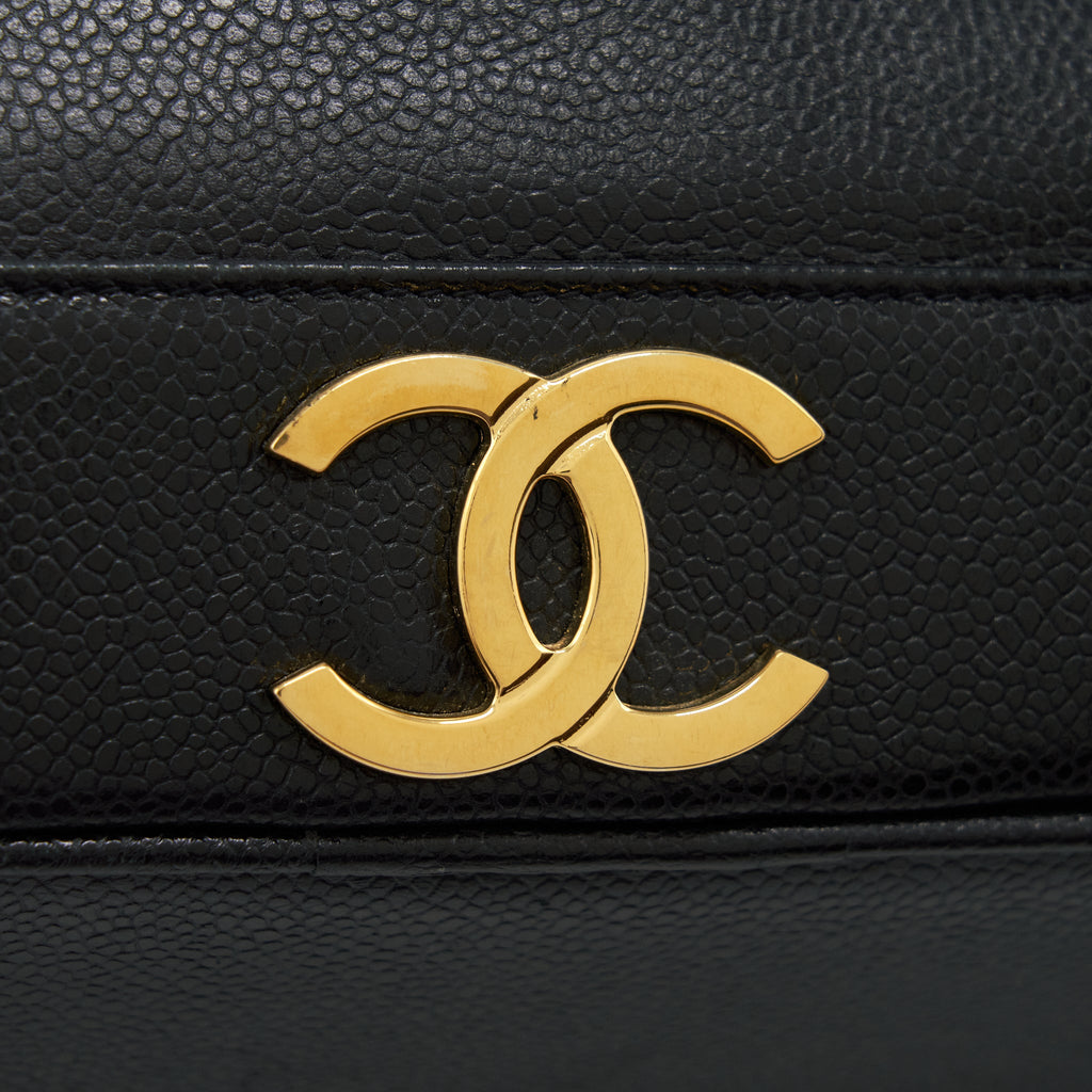 CHANEL VINTAGE BUCKET BAG CAVIAR BLACK GHW