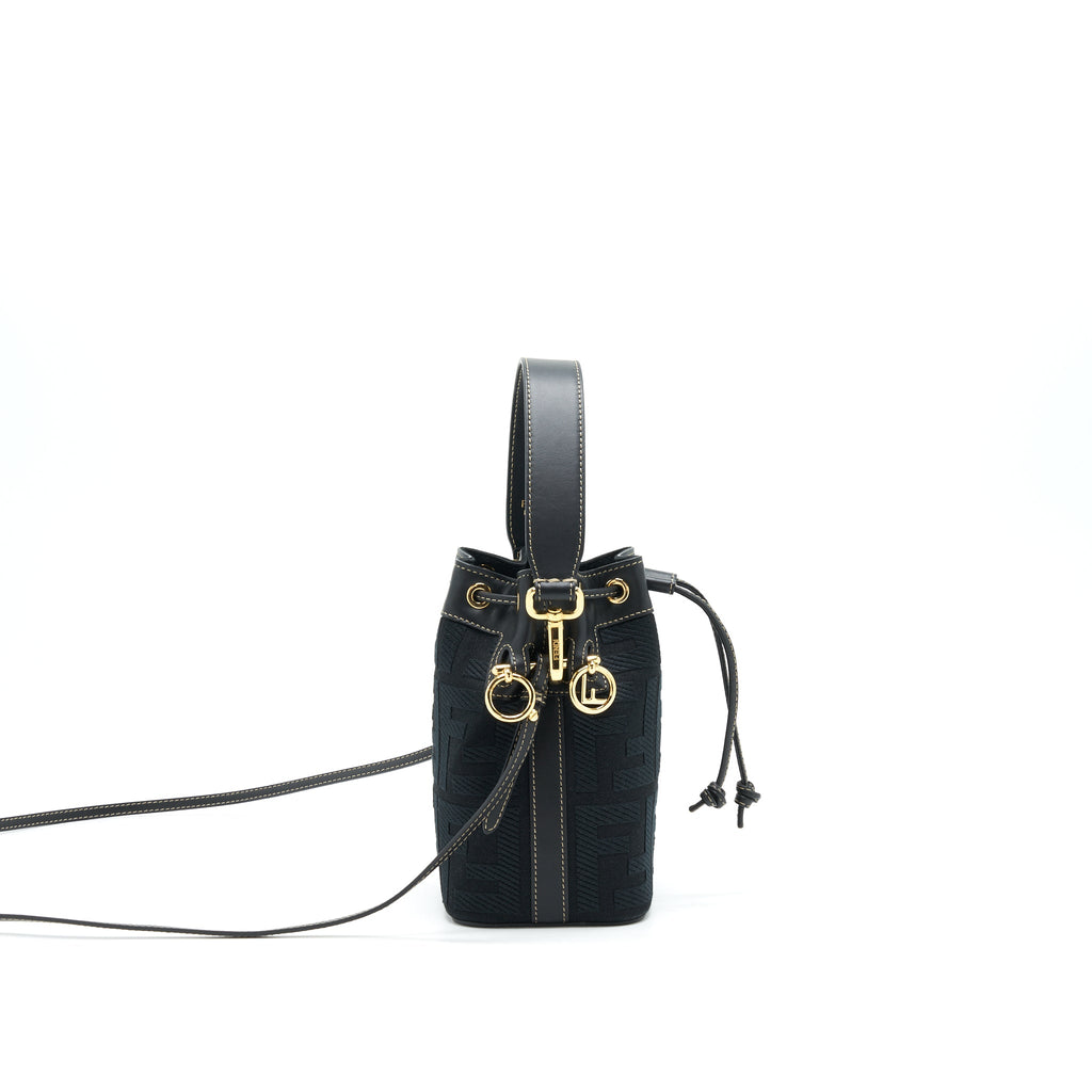 FENDI MON TRESOR BLACK CANVAS BAG