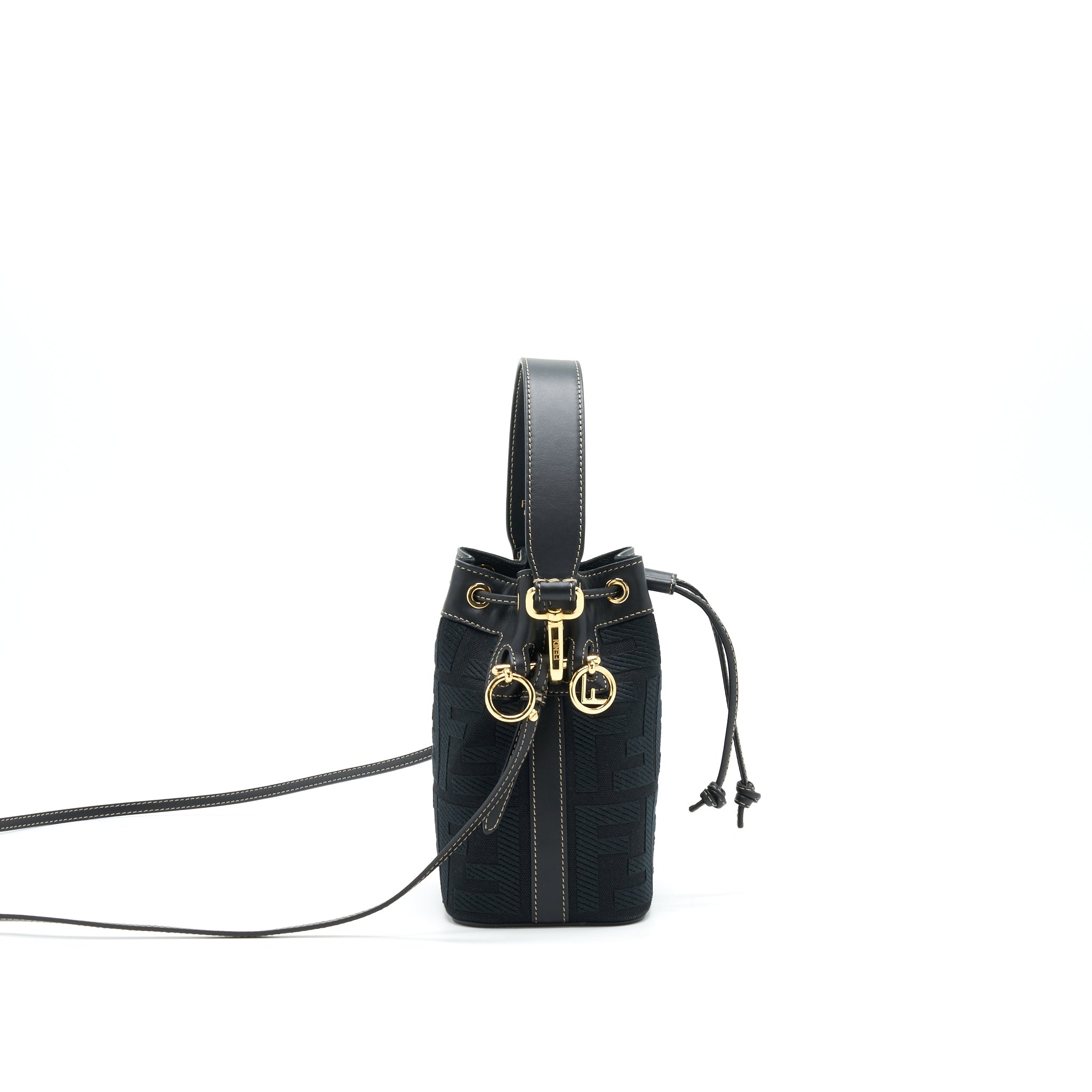 FENDI MON TRESOR BLACK CANVAS BAG