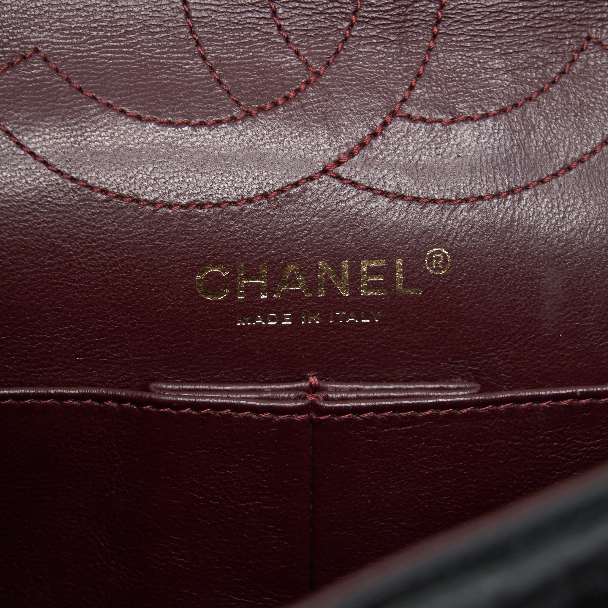 CHANEL 2.55 226 REISSUE DOUBLE FLAP BAG CALFSKIN BLACK GHW