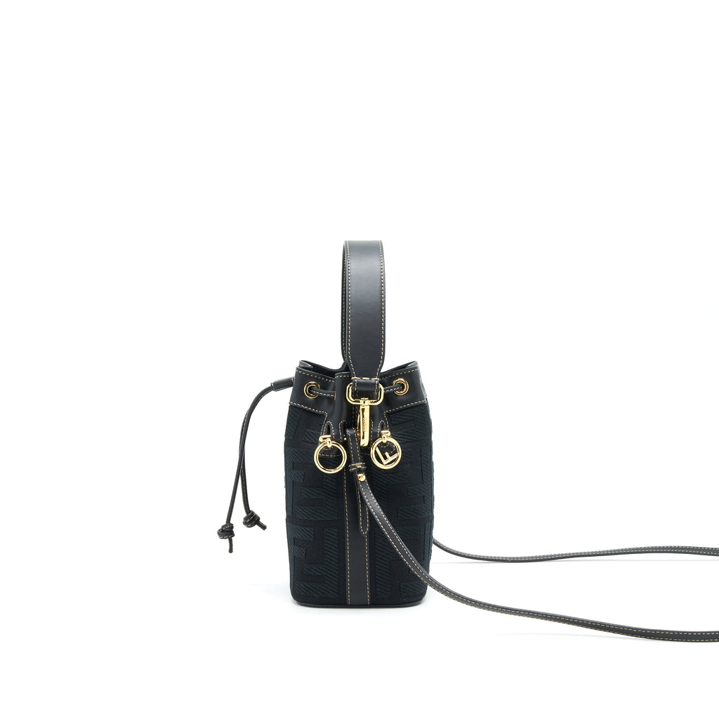 FENDI MON TRESOR BLACK CANVAS BAG