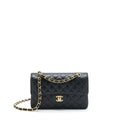 CHANEL SMALL CLASSIC DOUBLE FLAP CAVIAR BLACK GHW