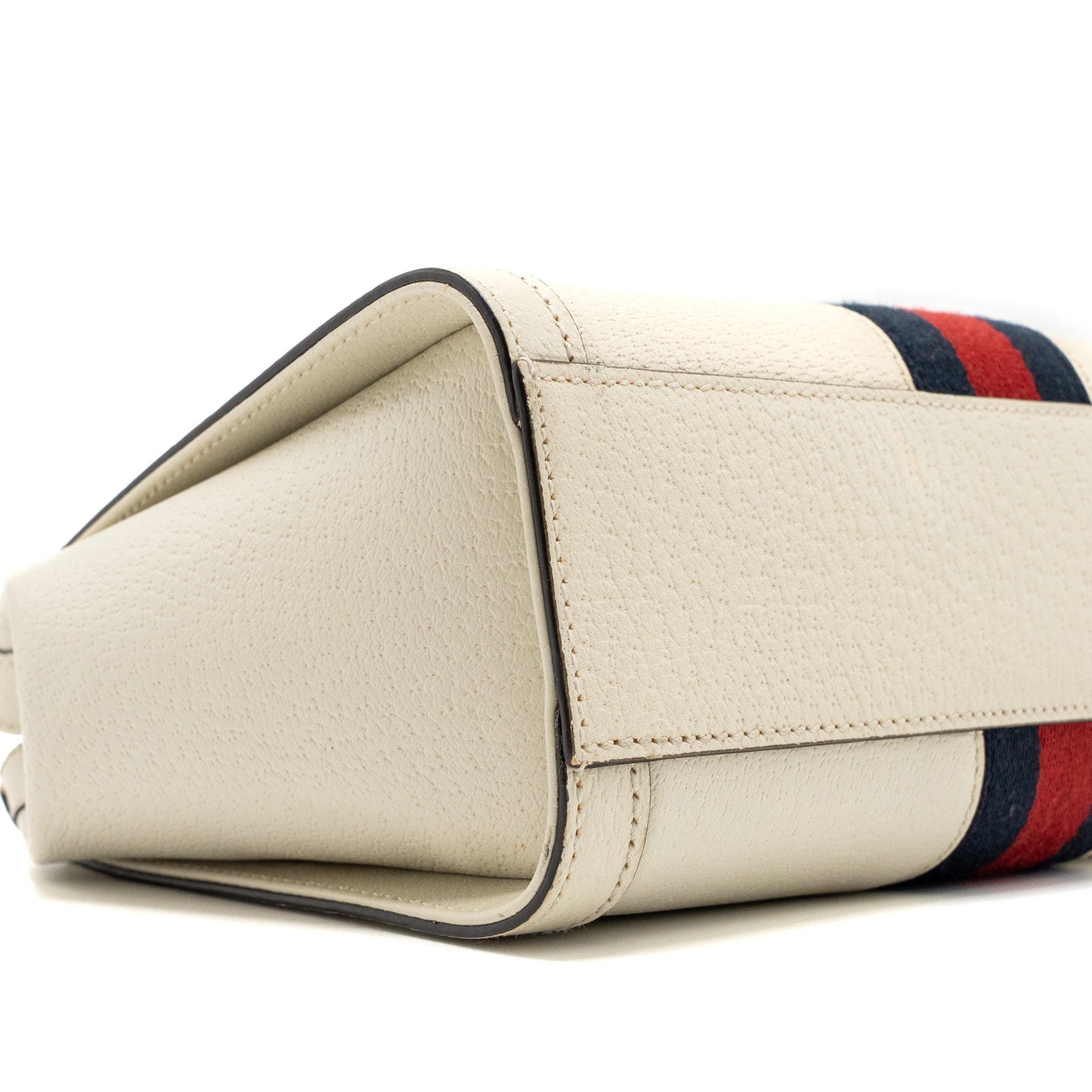 GUCCI OPHIDIA SMALL TOTE BAG CALFSKIN WHITE/ MULTICOLOUR GHW