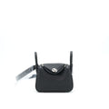 HERMES MINI LINDY BLACK SHW CLEMENCE LEATHER