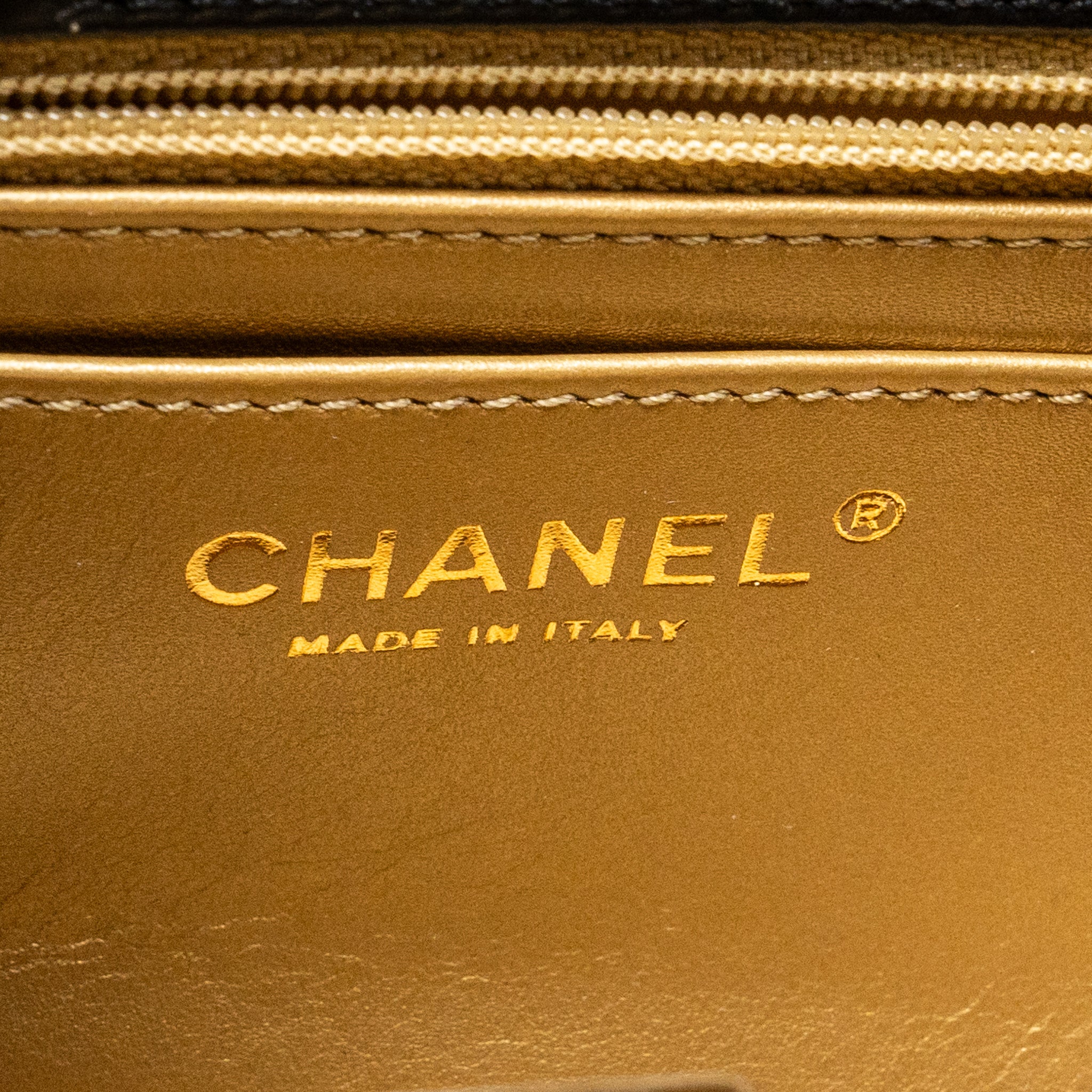 CHANEL PEARL CRUSH MINI SQUARE FLAP BAG LAMBSKIN BLACK GHW (MICROCHIP)