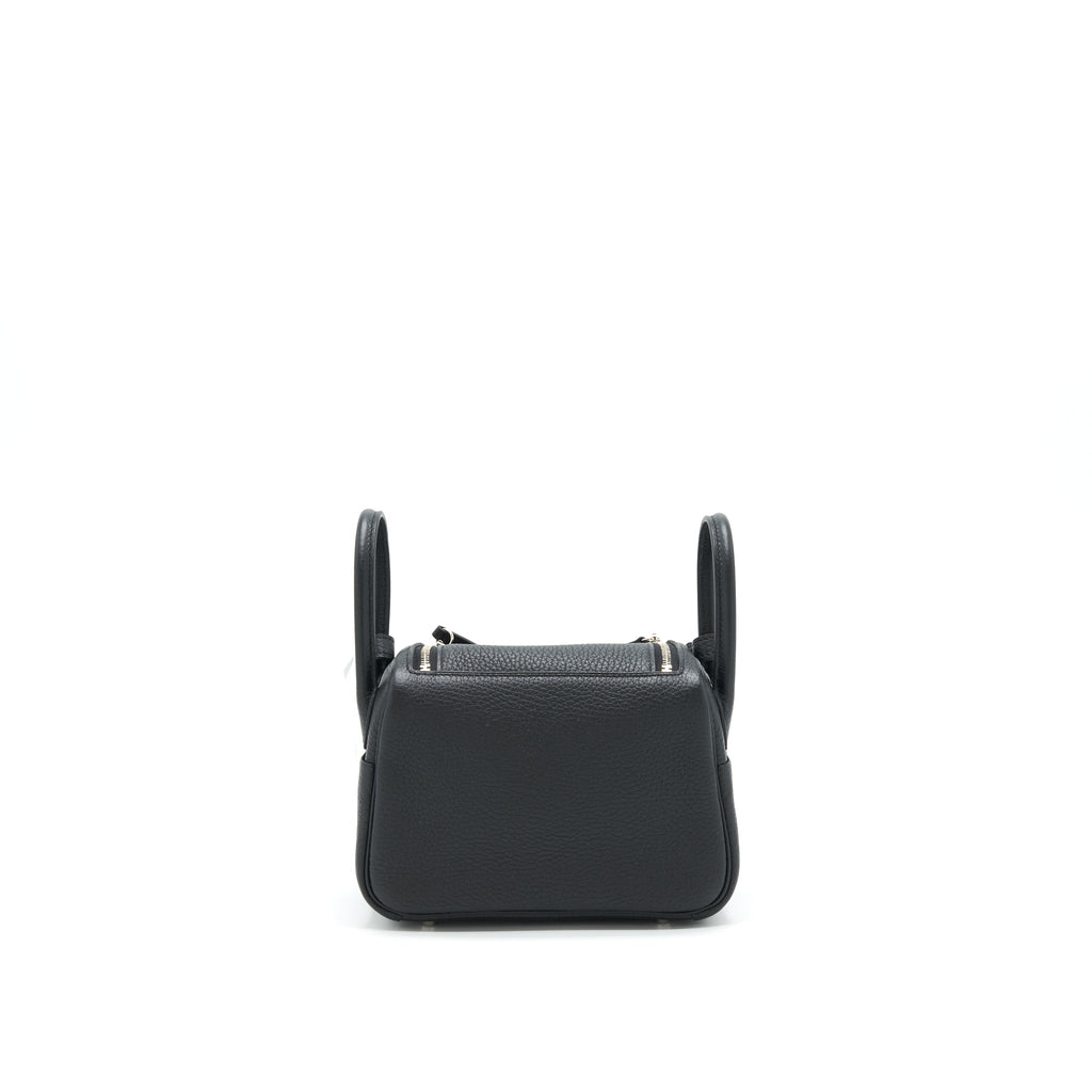 HERMES MINI LINDY BLACK SHW CLEMENCE LEATHER