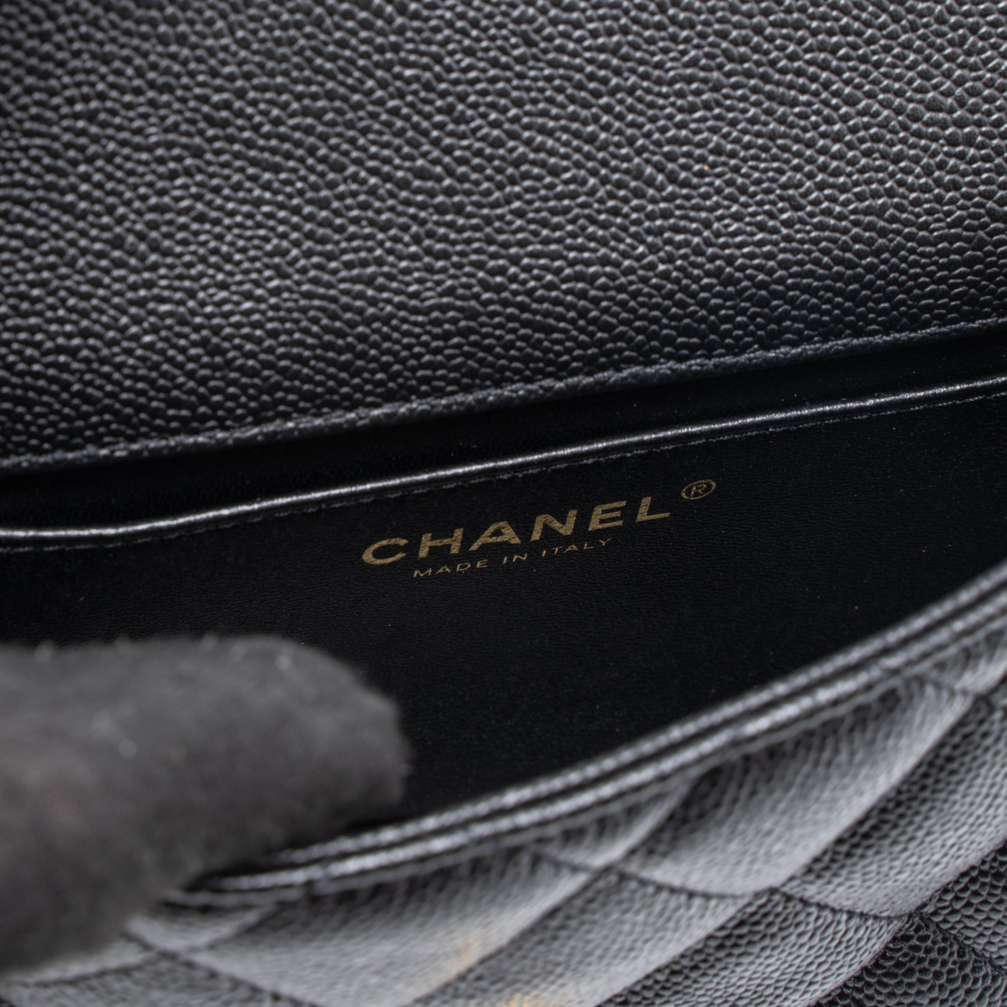 CHANEL 23P MINI COCO LOVE FLAP BAG CAVIAR BLACK GHW (MICROCHIP)