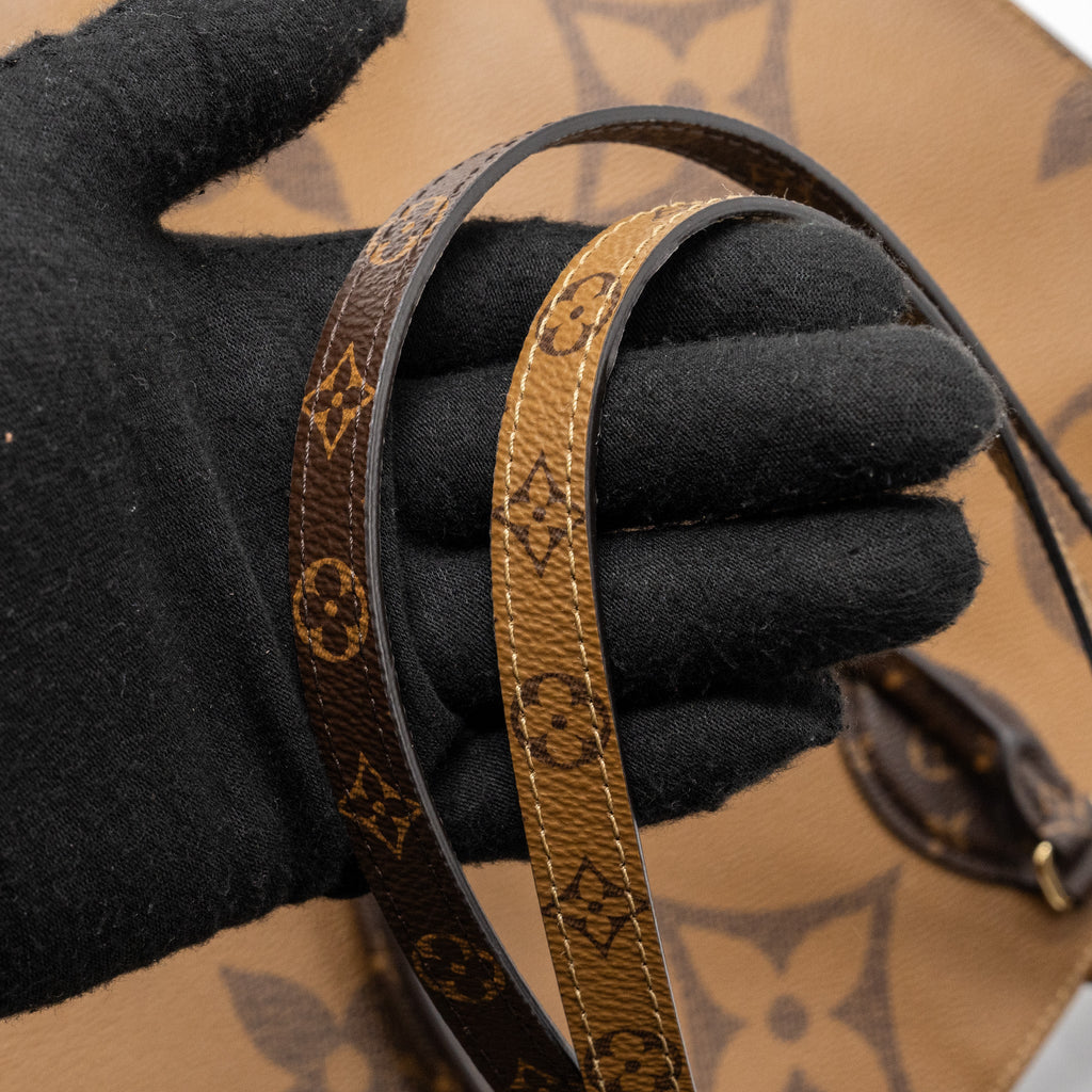 LOUIS VUITTON ONTHEGO GM MONOGRAM REVERSE CANVAS GHW