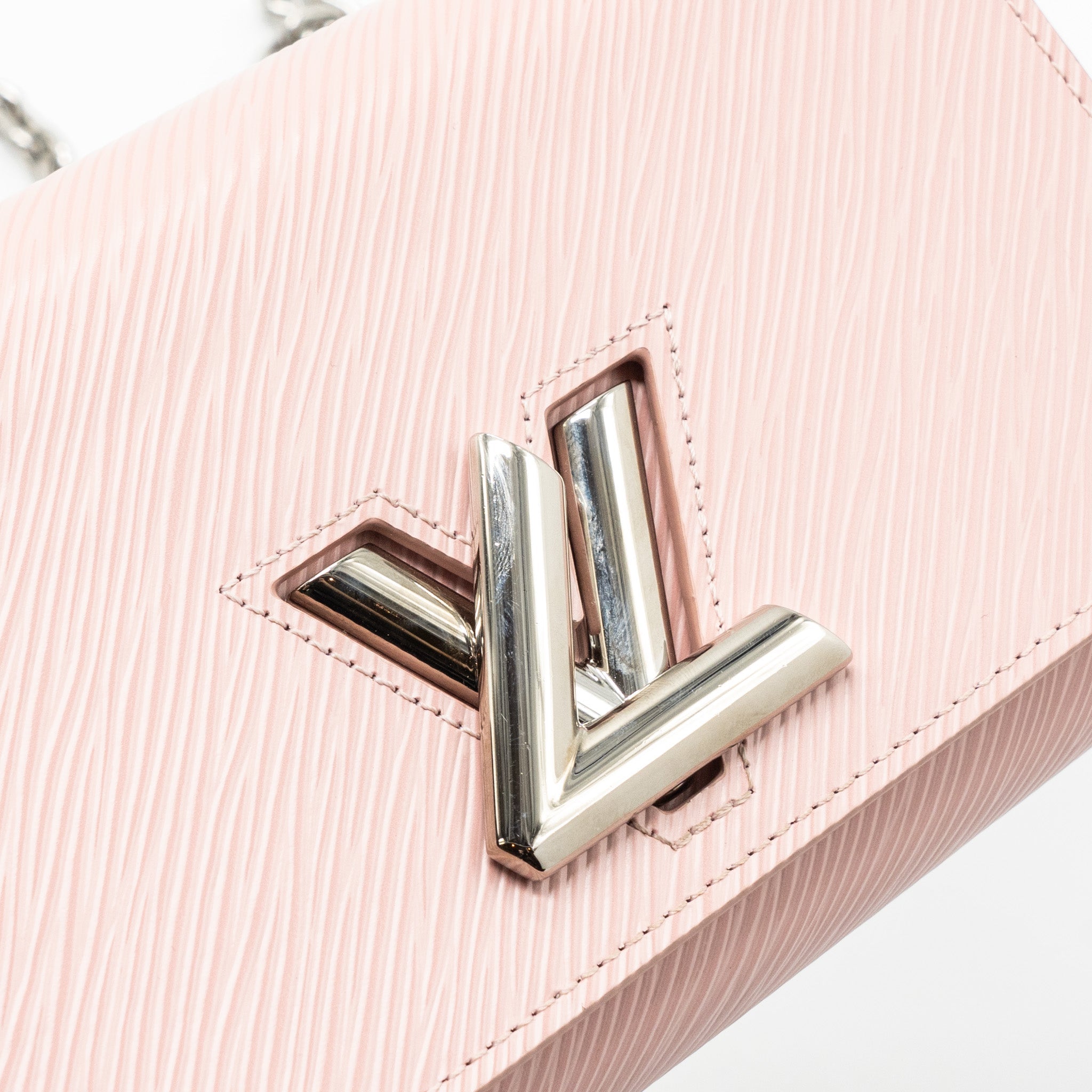LOUIS VUITTON TWIST CHAIN POUCH EPI ROSE BALLERINE SHW