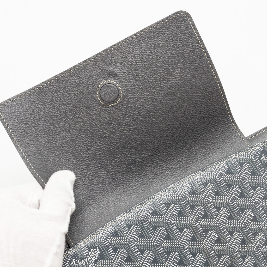 GOYARD ROUETTE SOUPLE PM BAG GOYARDLINE CANVAS / CALFSKIN GREY SHW