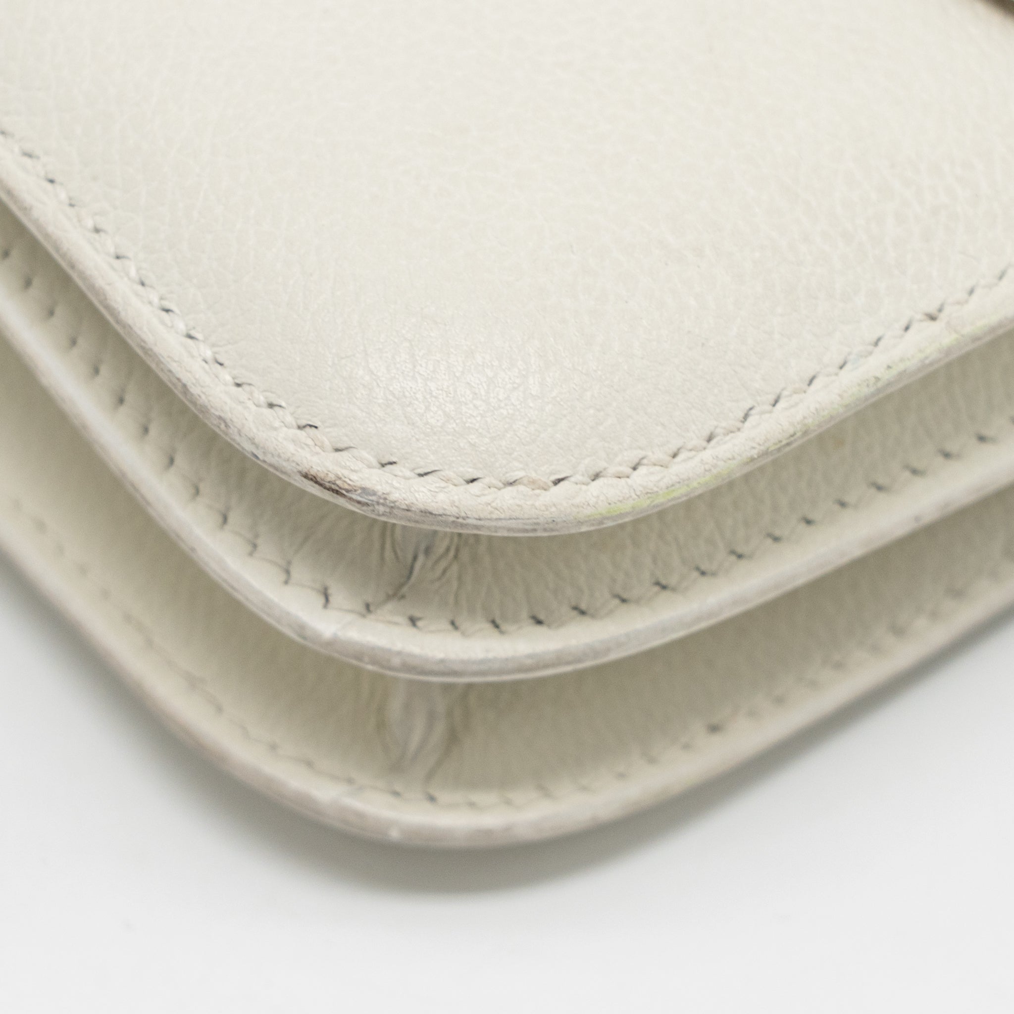 HERMES MINI CONSTANCE EPSOM BLANC SHW