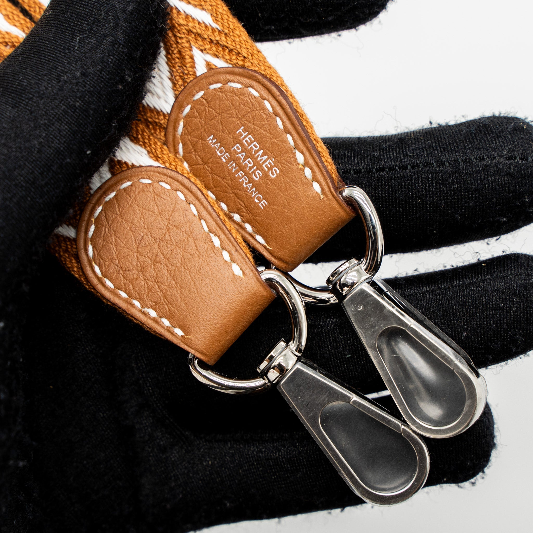 HERMES MINI EVELYNE CLEMENCE GOLD/BLANC SHW