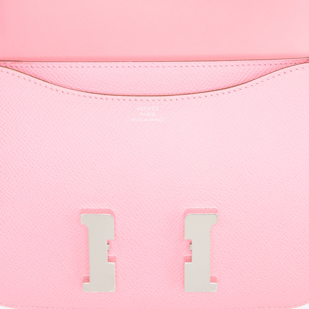 HERMES MINI CONSTANCE EPSOM 1Q ROSE CONFETTI SHW
