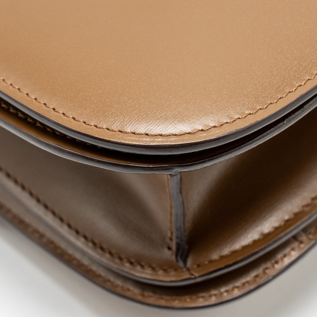 CELINE MEDIUM CLASSIC BOX BAG CALFSKIN BROWN GHW