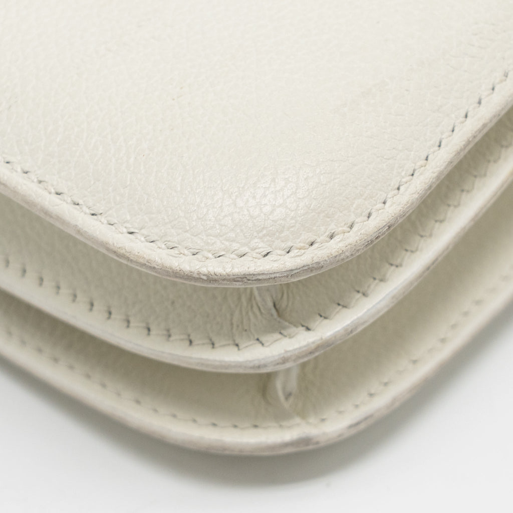 HERMES MINI CONSTANCE EPSOM BLANC SHW