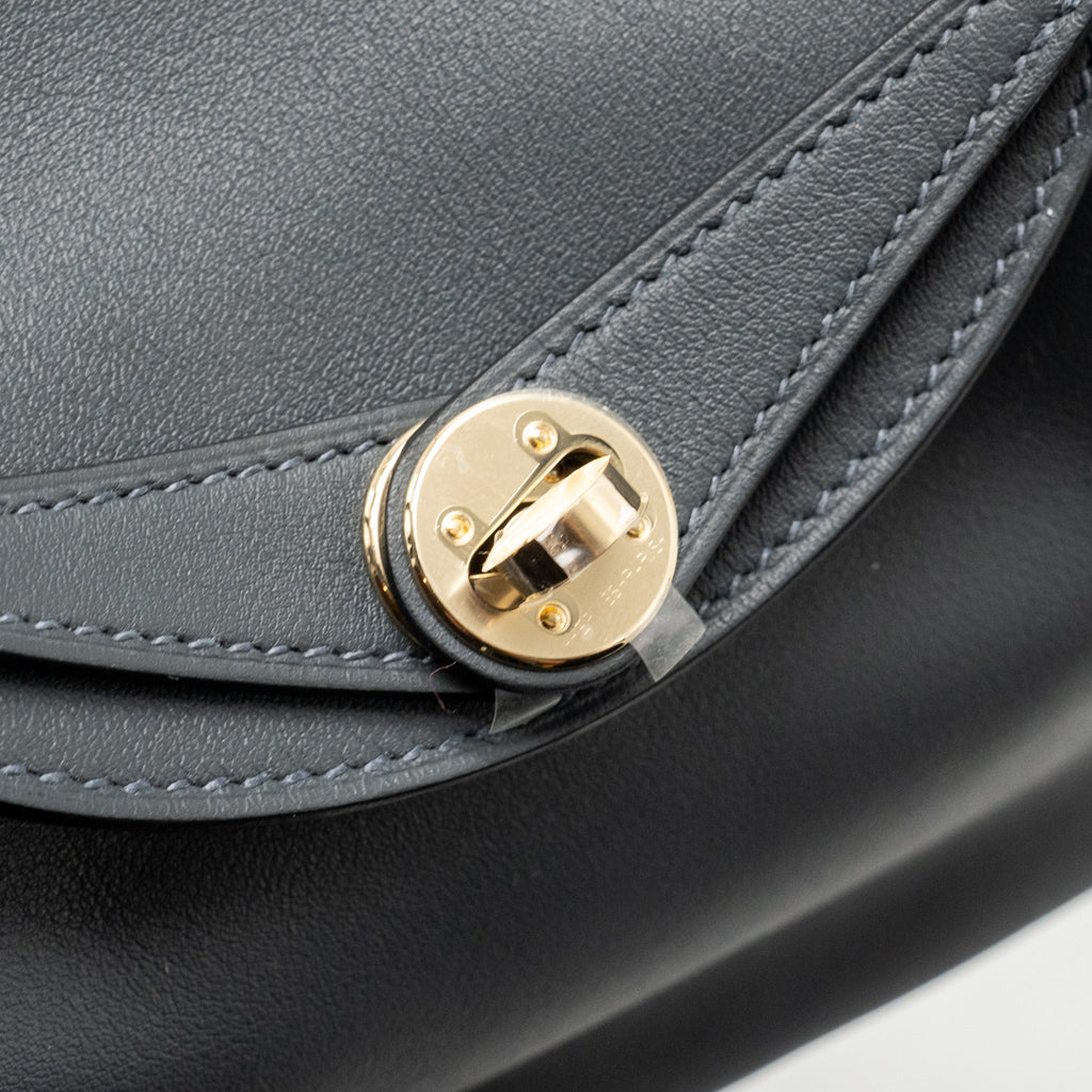 HERMES MINI LINDY II SWIFT GRIS MISTY / BLACK LGHW