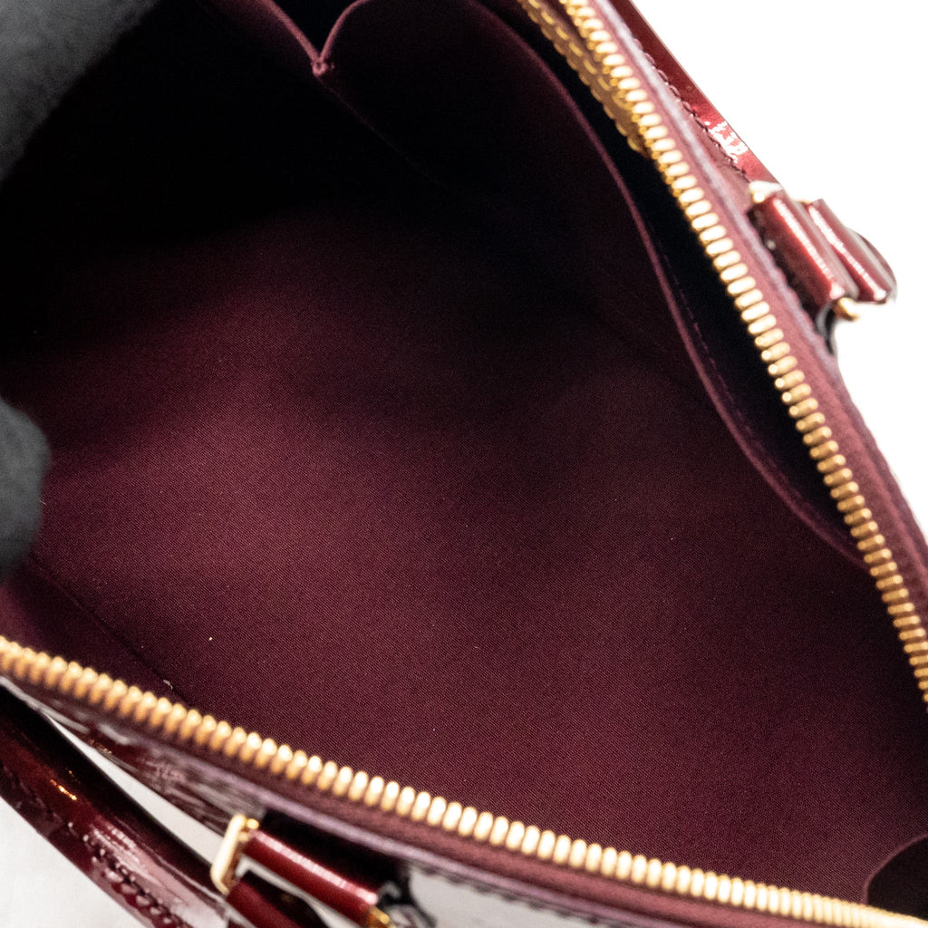 LOUIS VUITTON ALMA PM PATENT LEATHER AMARANTE GHW