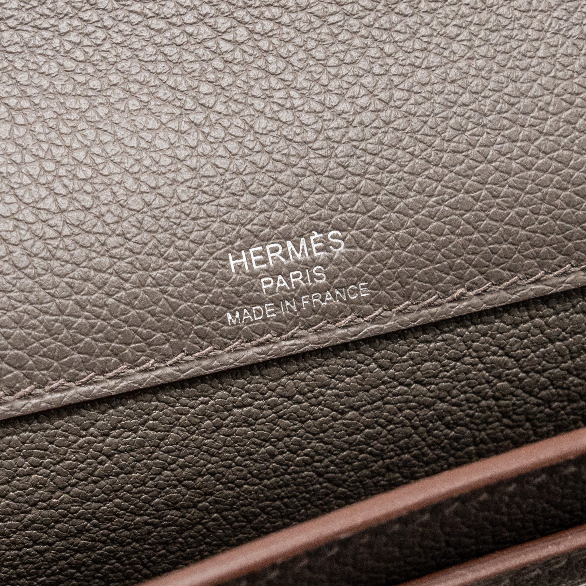 HERMES POCHETTE KELLY DEPECHES 25 EVERCOLOR 8F GRIS ETAIN SHW