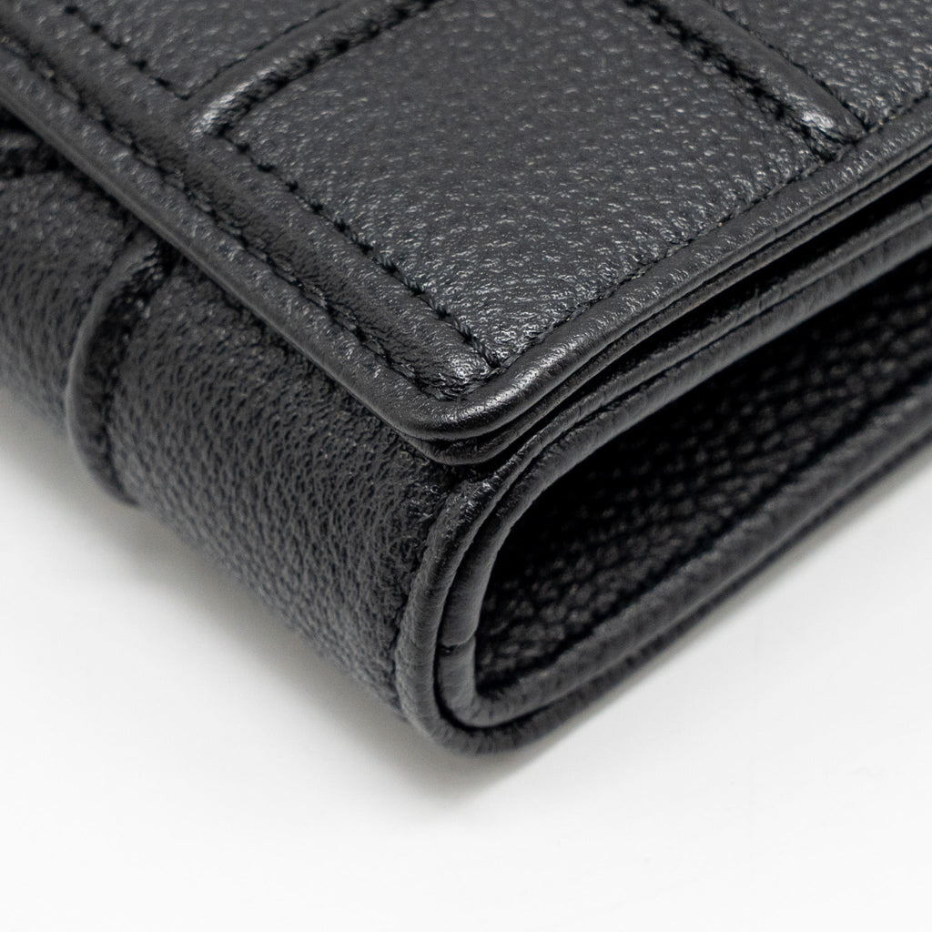 DIOR DIORAMA WALLET WITH CHAIN CALFSKIN BLACK GHW