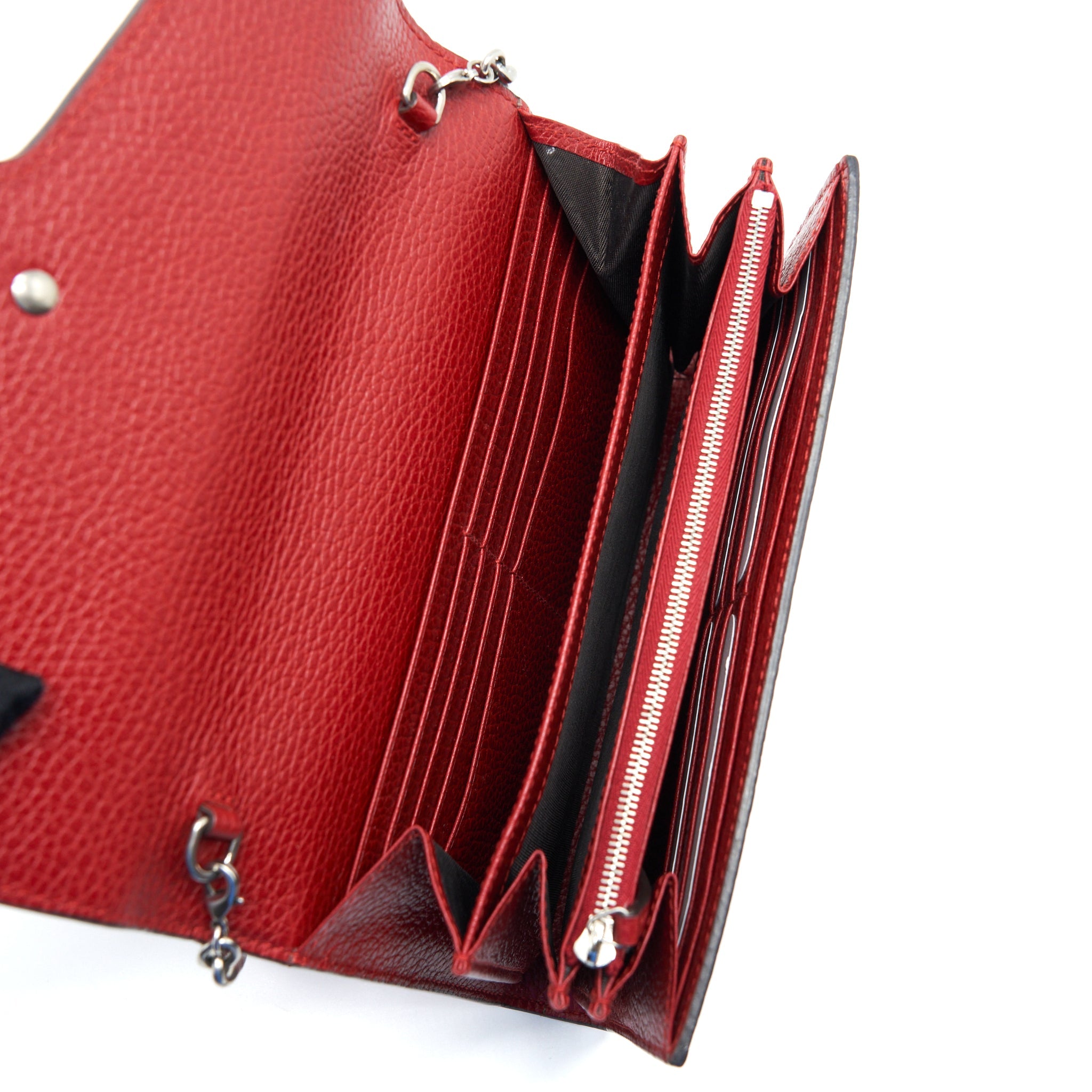 GUCCI DIONYSUS CHAIN WALLET RED GOLD/SLIVER HARDWARE