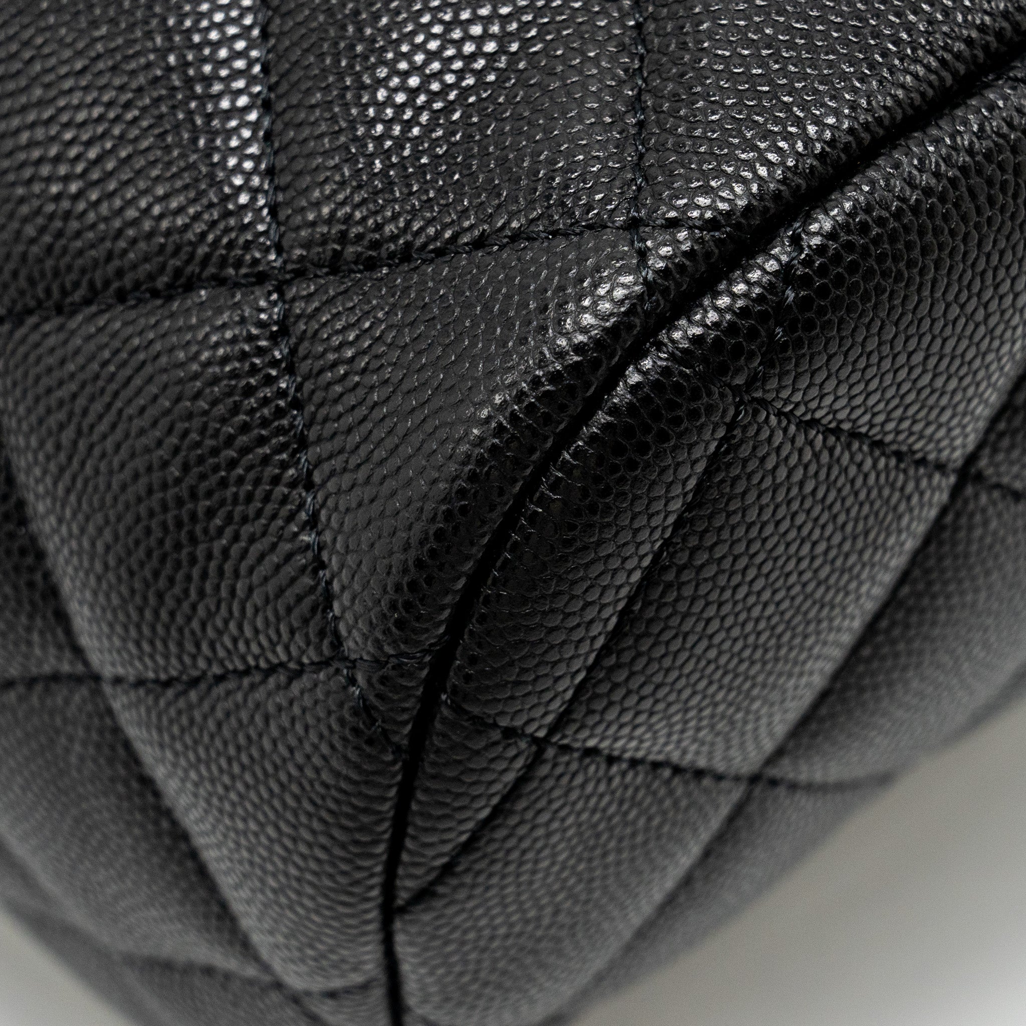 CHANEL 23S QUILTED MINI BACKPACK CAVIAR BLACK LGHW (MICROCHIP)