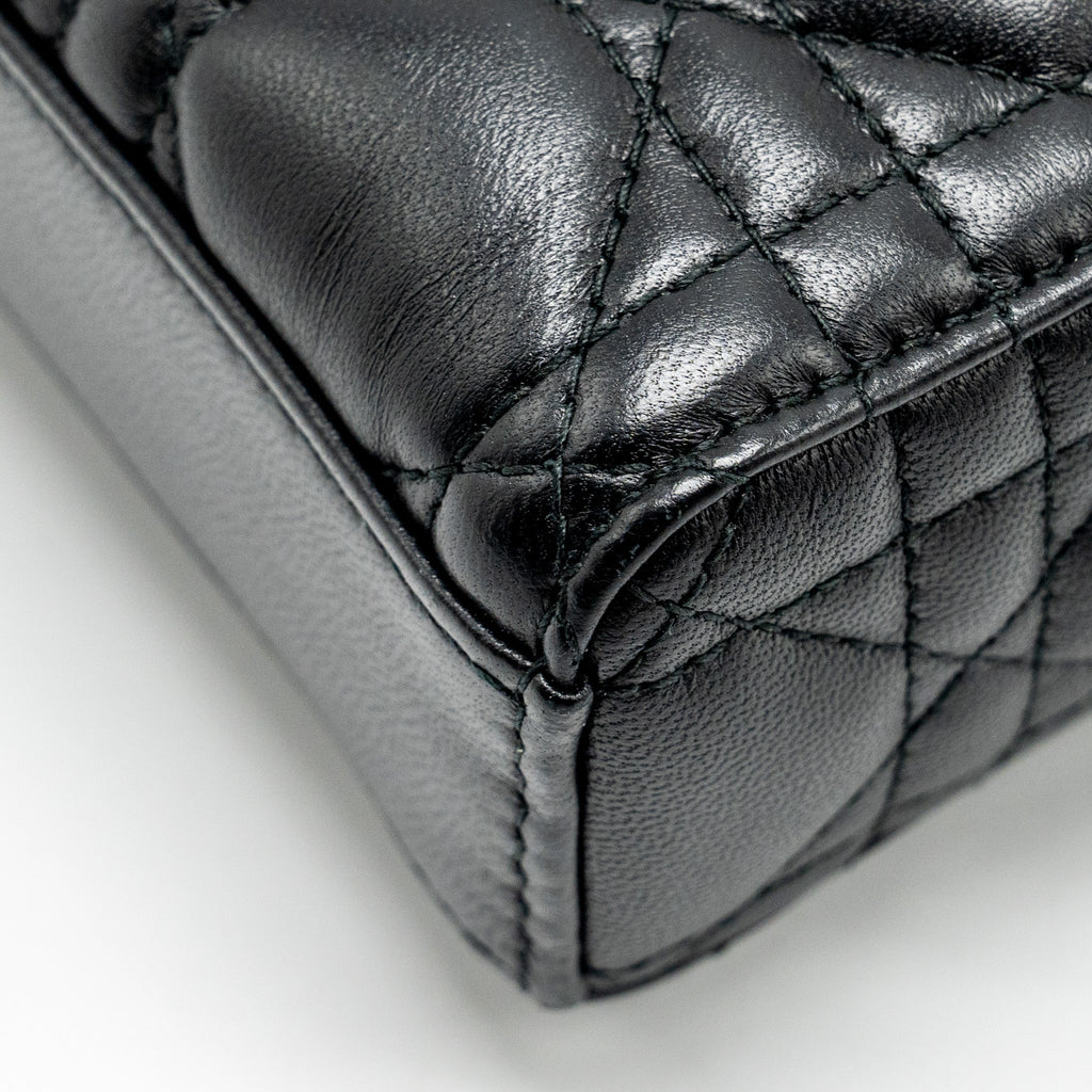 DIOR LADY D-JOY SMALL  BAG LAMBSKIN BLACK LGHW