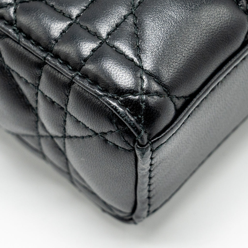 DIOR LADY D-JOY SMALL  BAG LAMBSKIN BLACK LGHW