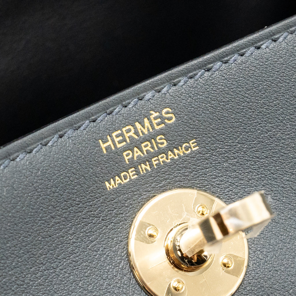 HERMES MINI LINDY II SWIFT GRIS MISTY / BLACK LGHW