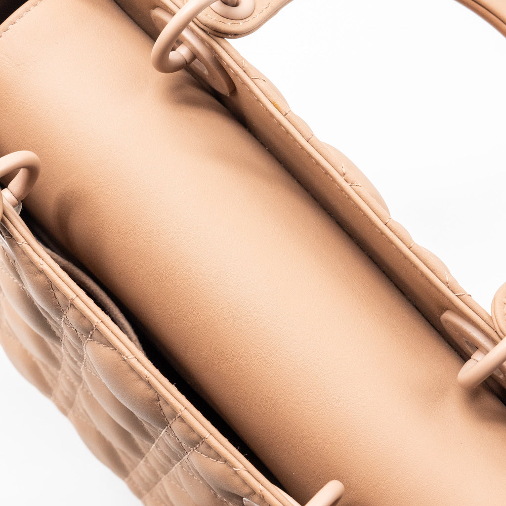 DIOR MEDIUM LADY DIOR CANNAGE CALFSKIN BLUSH ULTRAMATTE