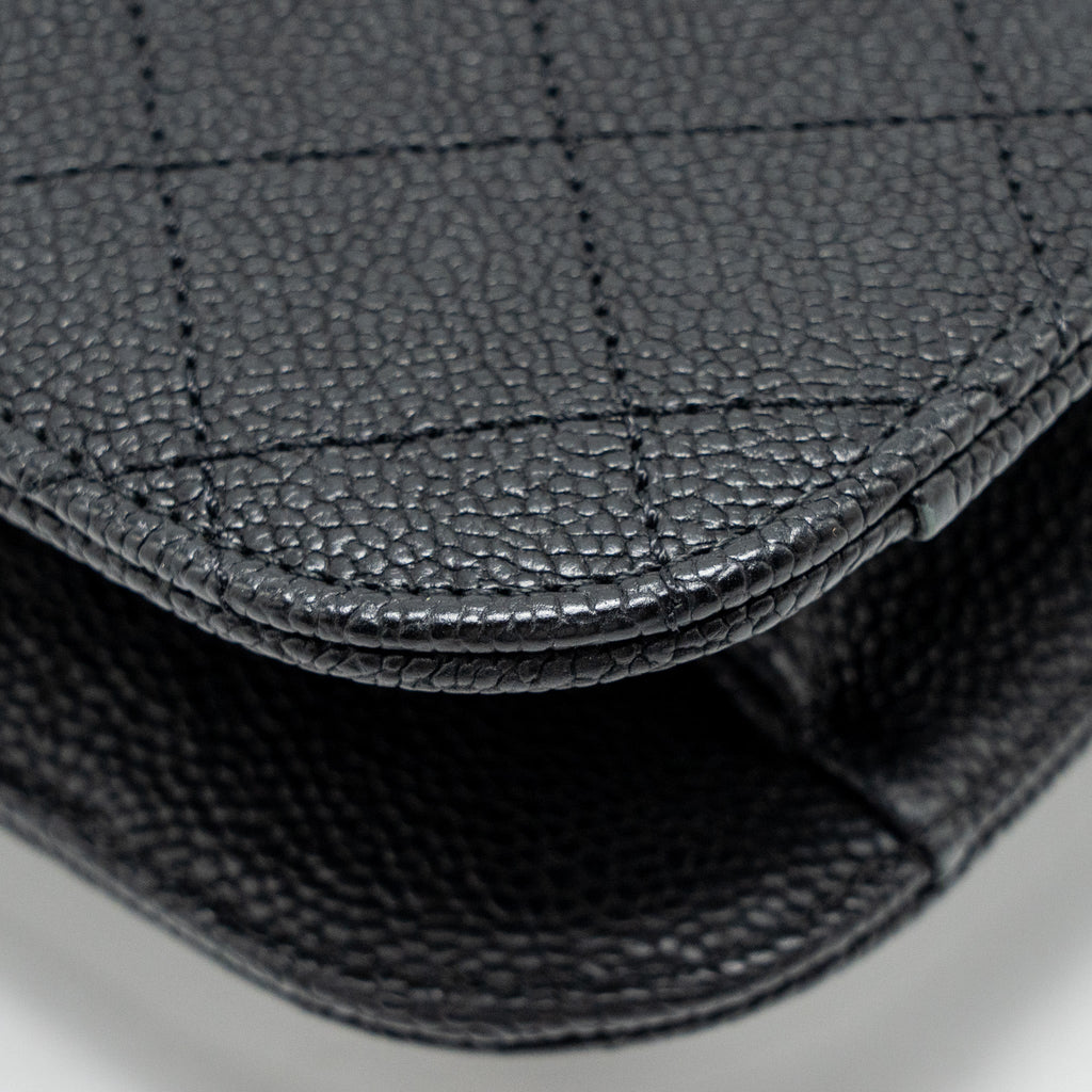 CHANEL PARIS-CUBA THREAD AROUND FLAP BAG WITH CHAIN CAVIAR BLACK LGHW