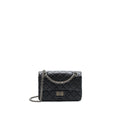 CHANEL MINI 2.55 REISSUE FLAP BAG BLACK WITH RUTHENIUM HARDWARE