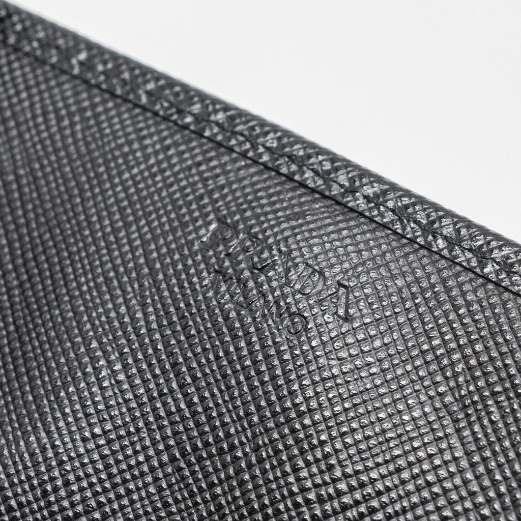 PRADA LONG WALLET WITH CHAIN SAFFIANO BLACK GHW