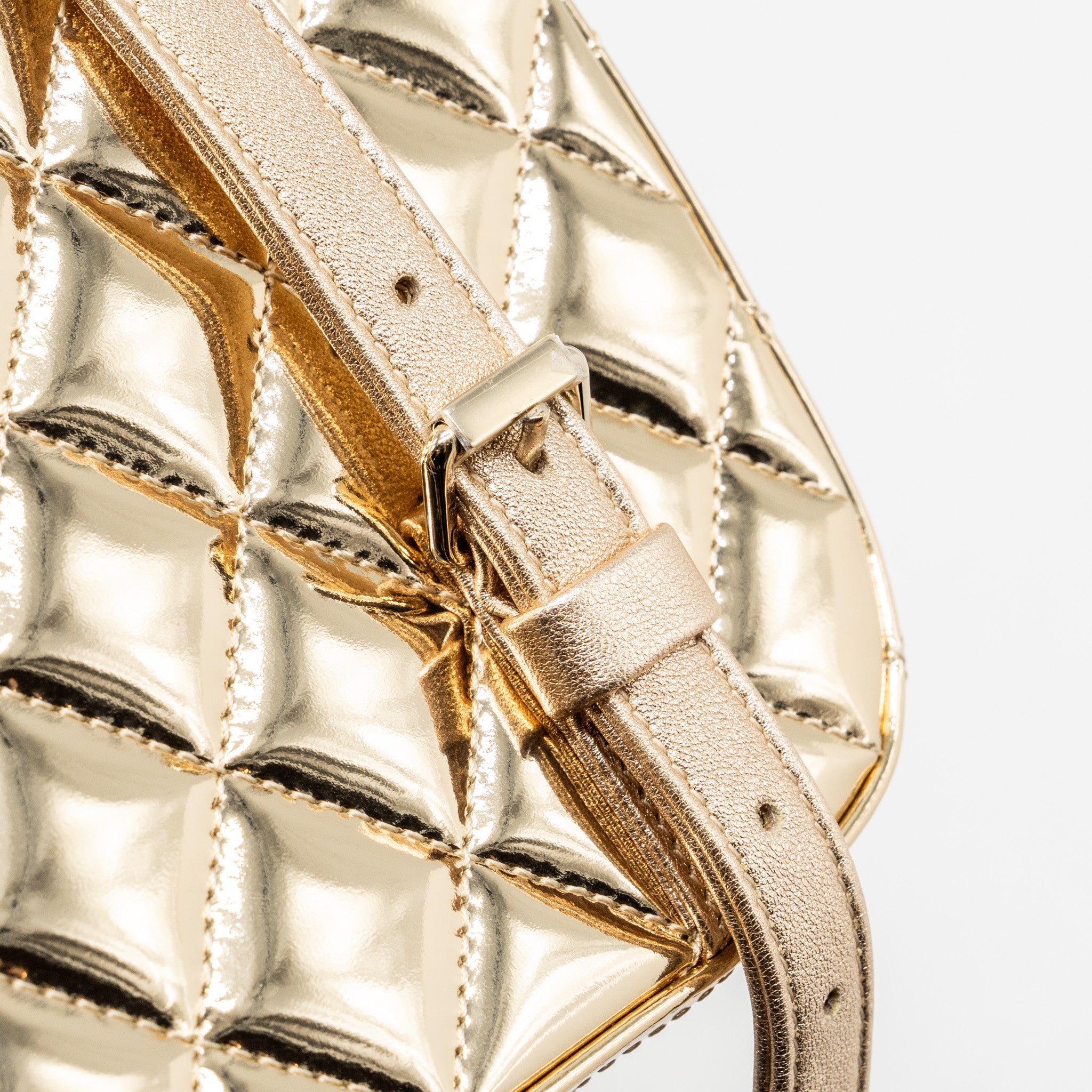 CHANEL 24C BACKPACK WITH STAR PATENT GOLD LGHW (MICROCHIP)