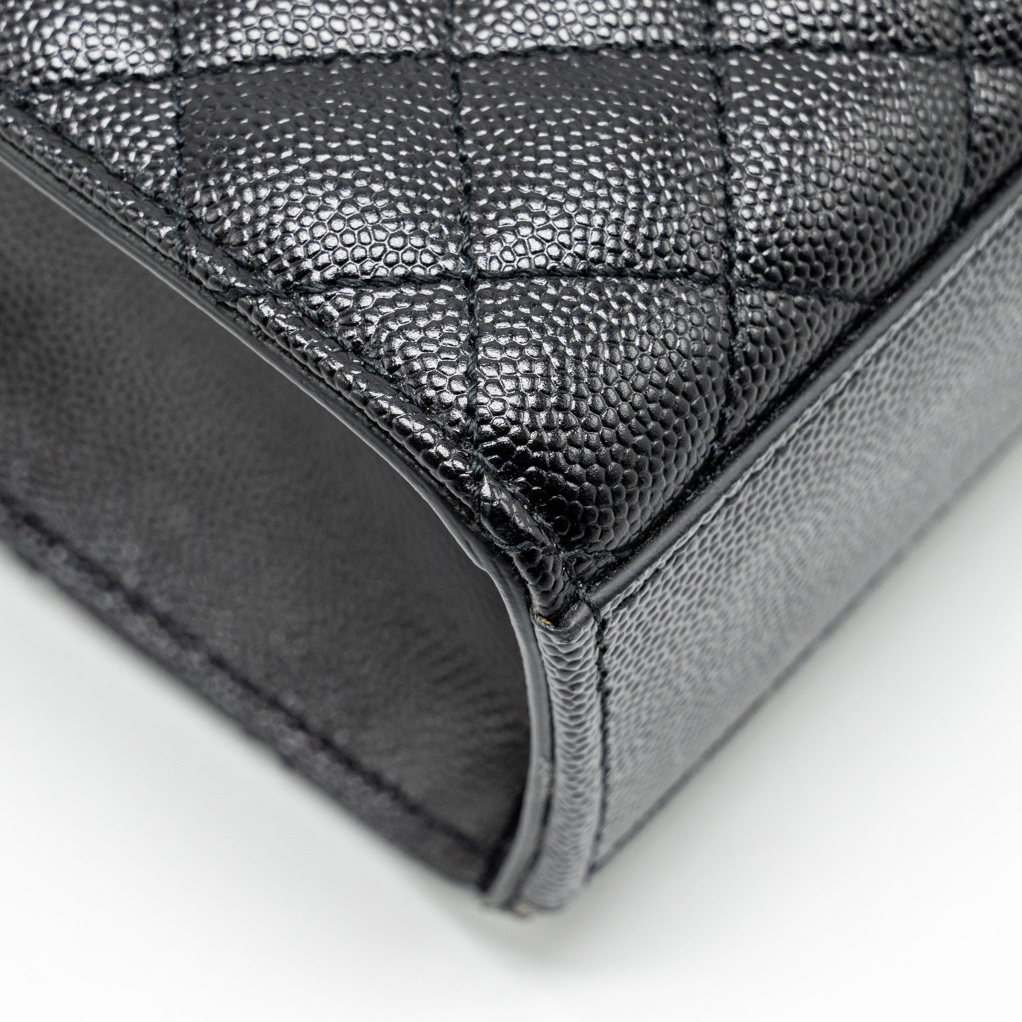 SAINT LAURENT LARGE ENVELOPE BAG CALFSKIN BLACK GHW