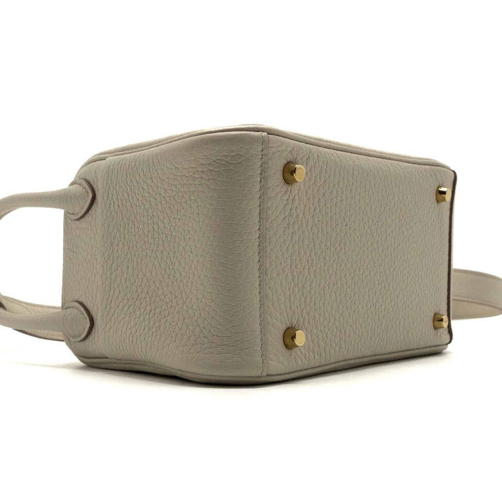 HERMES MINI LINDY CLEMENCE BETON GHW