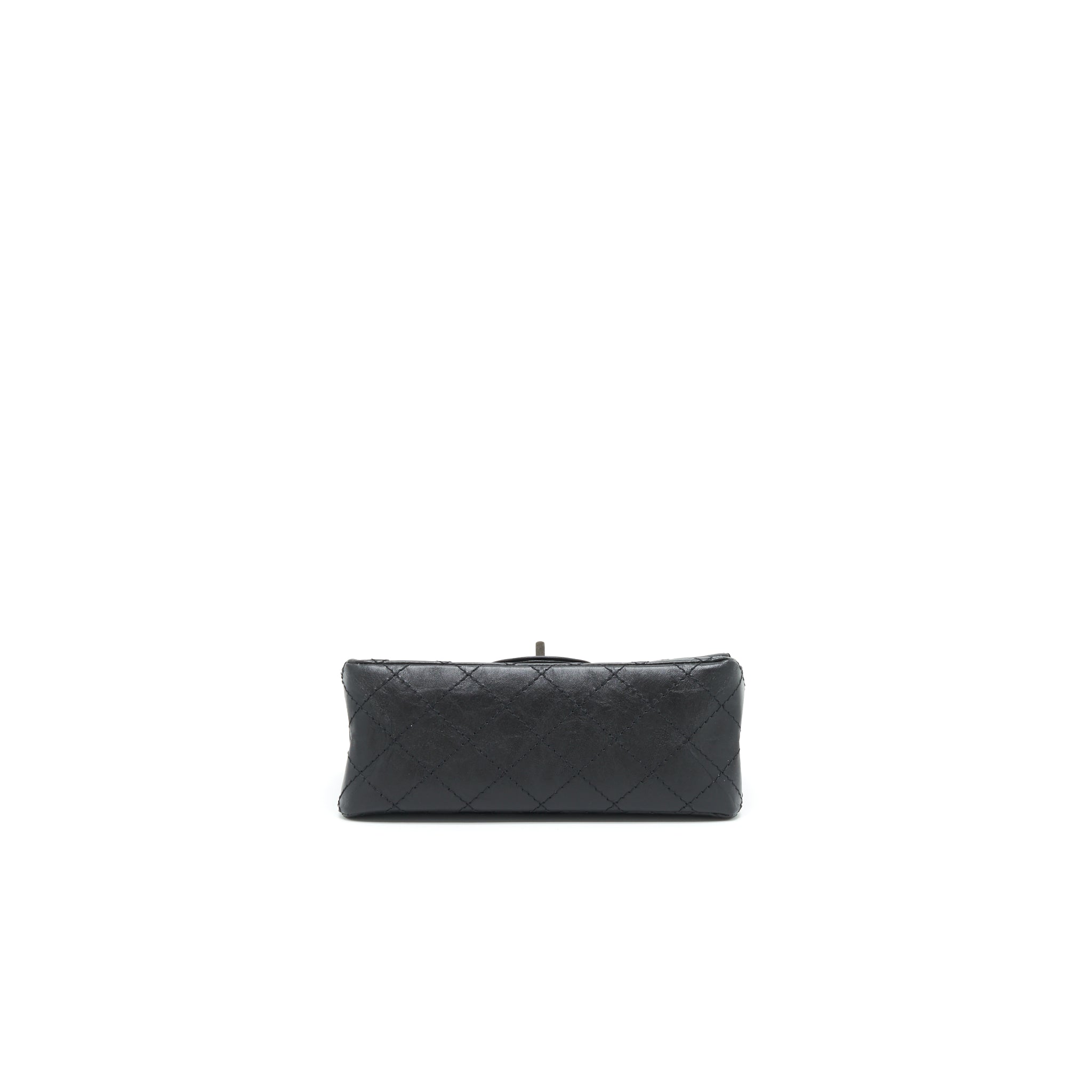 CHANEL MINI 2.55 REISSUE FLAP BAG BLACK WITH RUTHENIUM HARDWARE