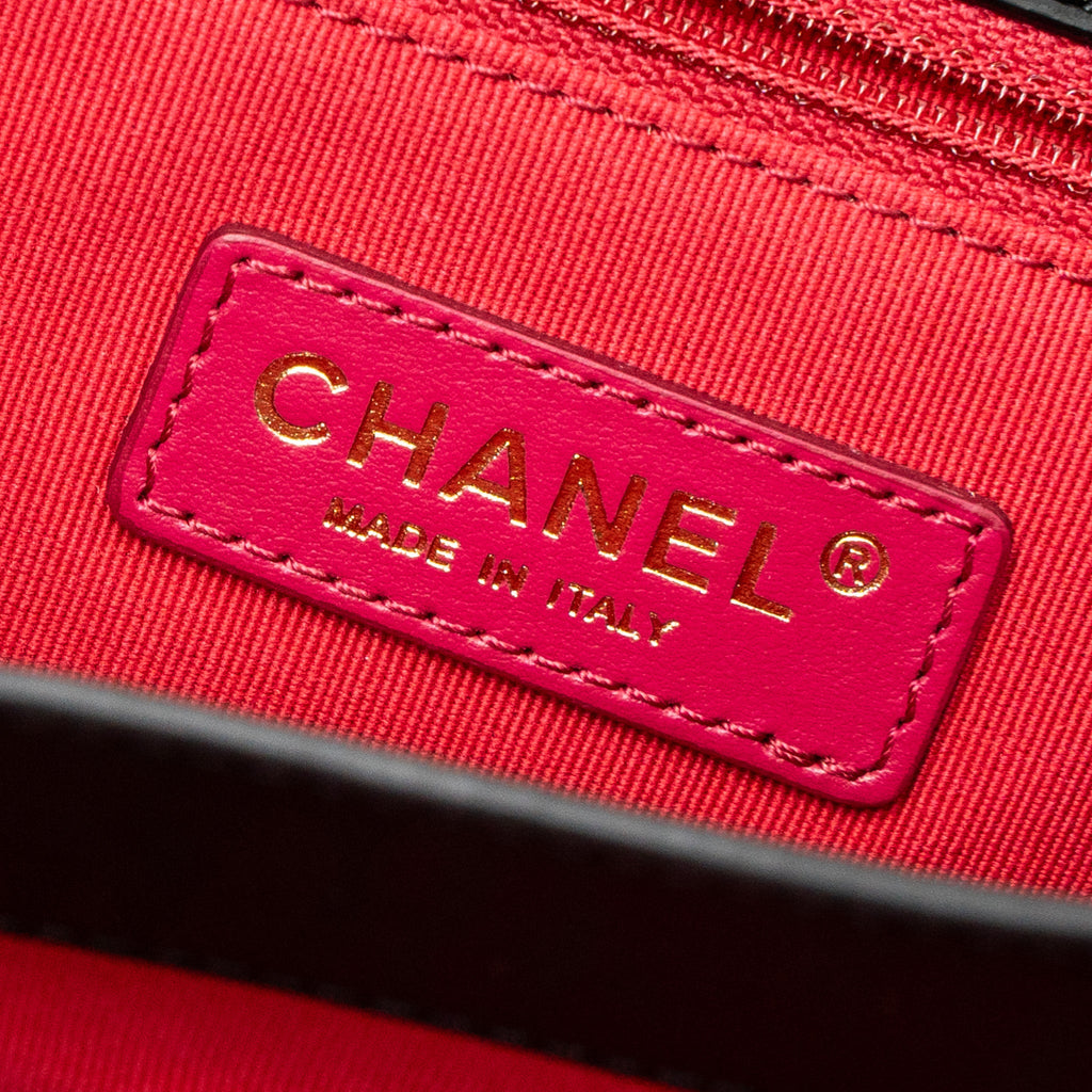 CHANEL QUILTED SQUARE FLAP BAG GOATSKIN BLACK BRUSHED GHW (MICROCHIP)