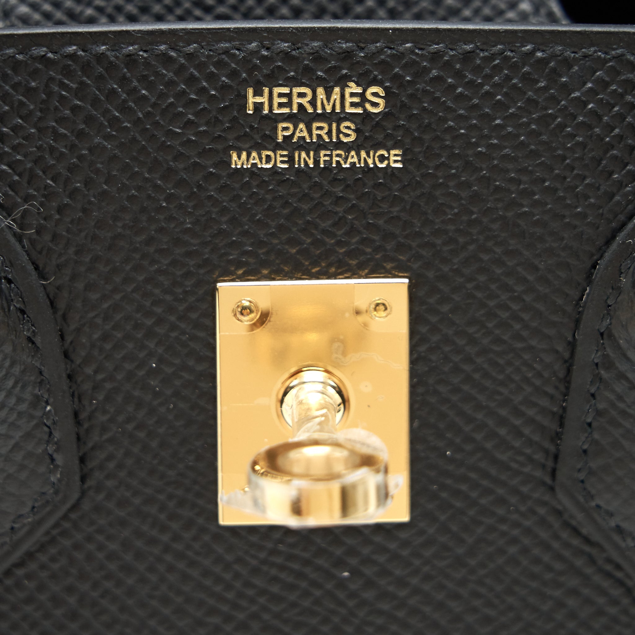 HERMES BIRKIN 25 SELLIER BLACK WITH GHW