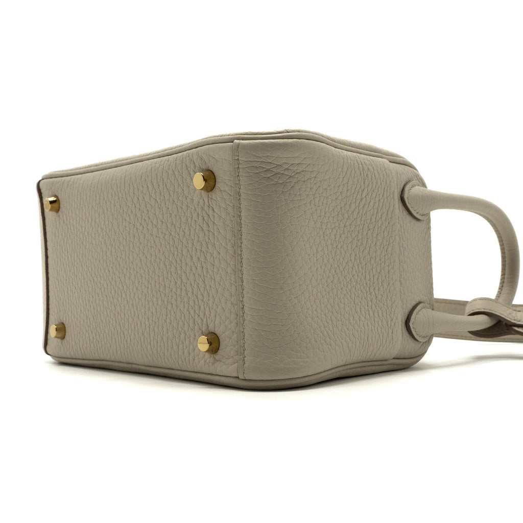 HERMES MINI LINDY CLEMENCE BETON GHW