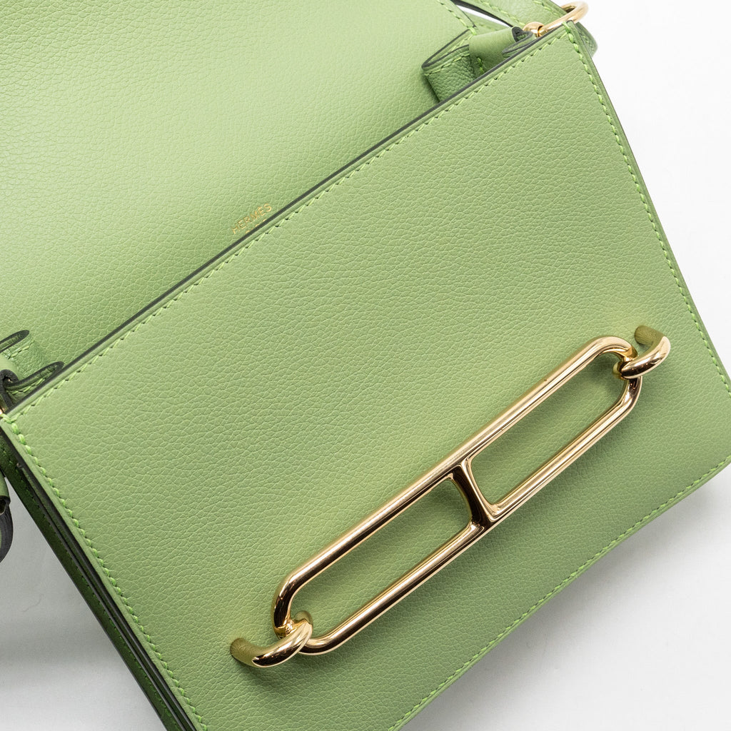 HERMES MINI ROULIS EVERCOLOR VERT CRIQUIT LGHW